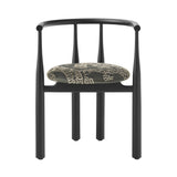 Bukowski Chair: Upholstered + Black + Dedar Tiger Mountain 003