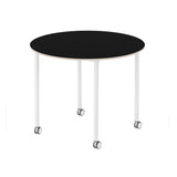 Base Table with Castors: Round + Small - 35.4