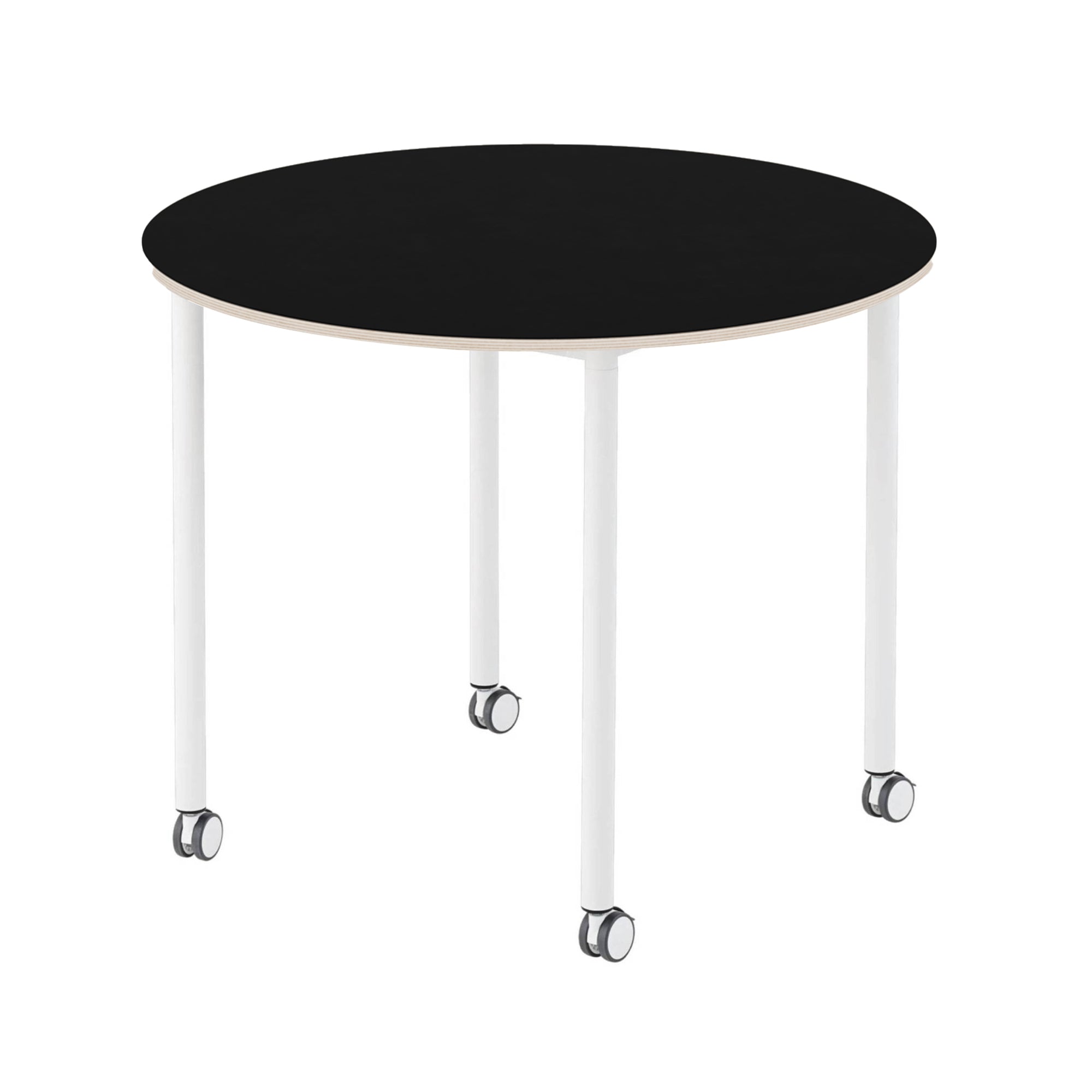 Base Table with Castors: Round + Medium - 43.3