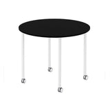 Base Table with Castors: Round + Small - 35.4