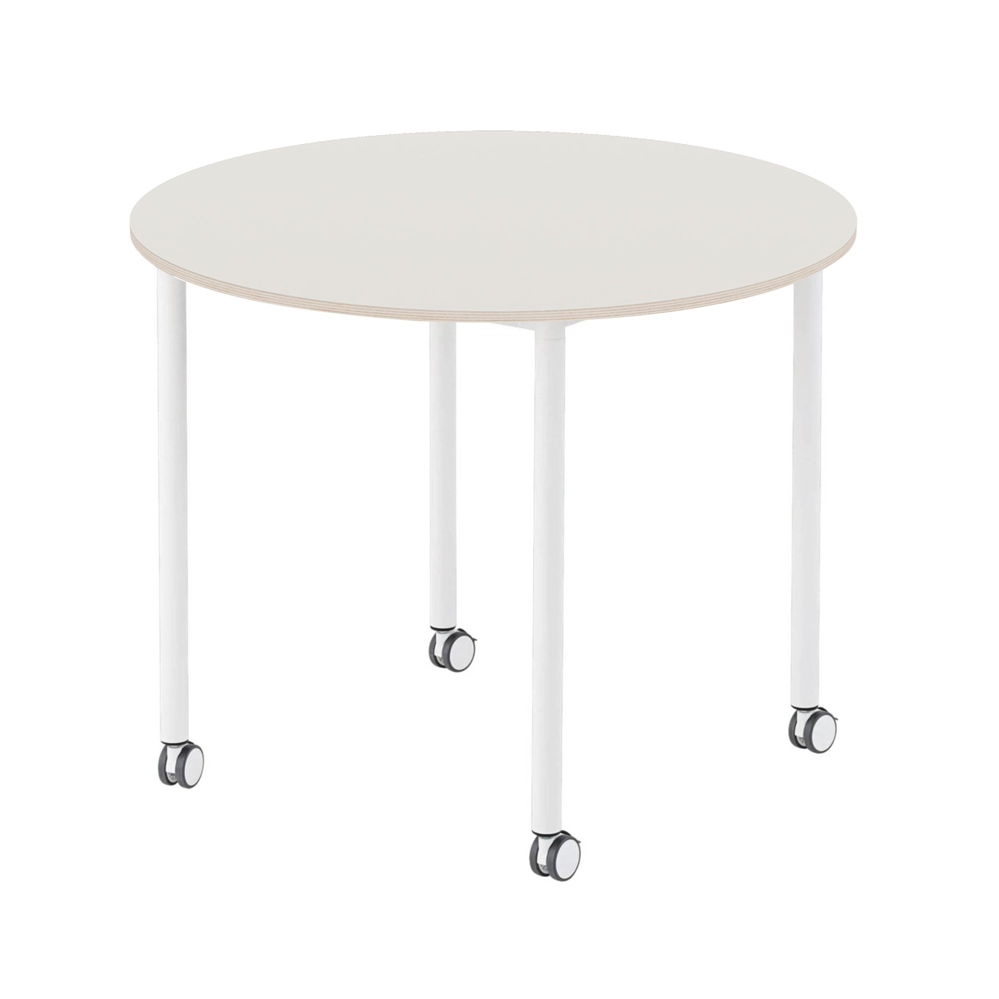 Base Table with Castors: Round + Medium - 43.3