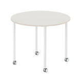 Base Table with Castors: Round + Medium - 43.3