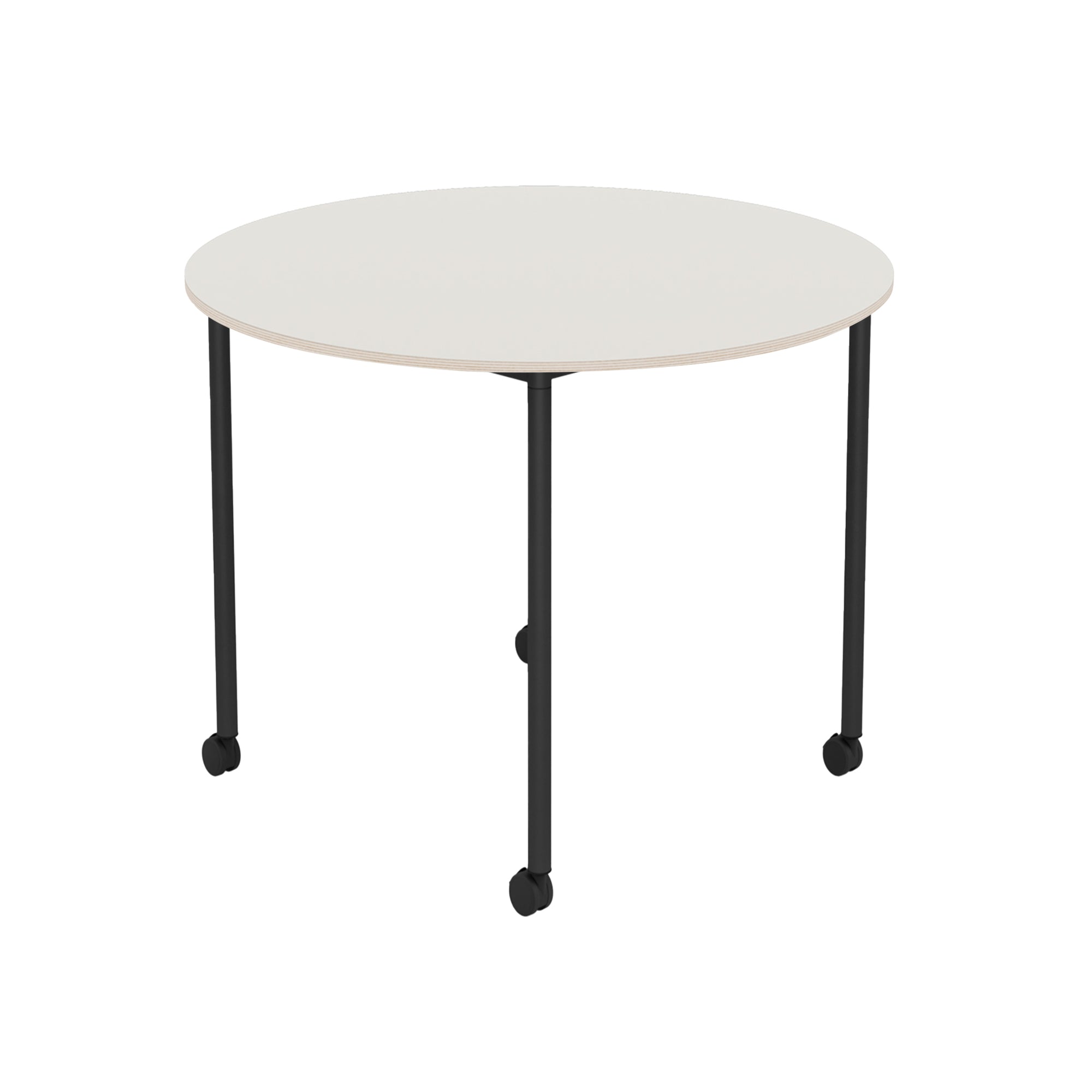 Base Table with Castors: Round + Small - 35.4