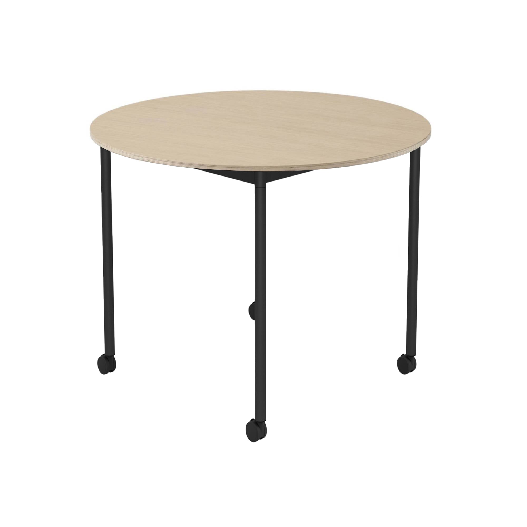 Base Table with Castors: Round + Small - 35.4