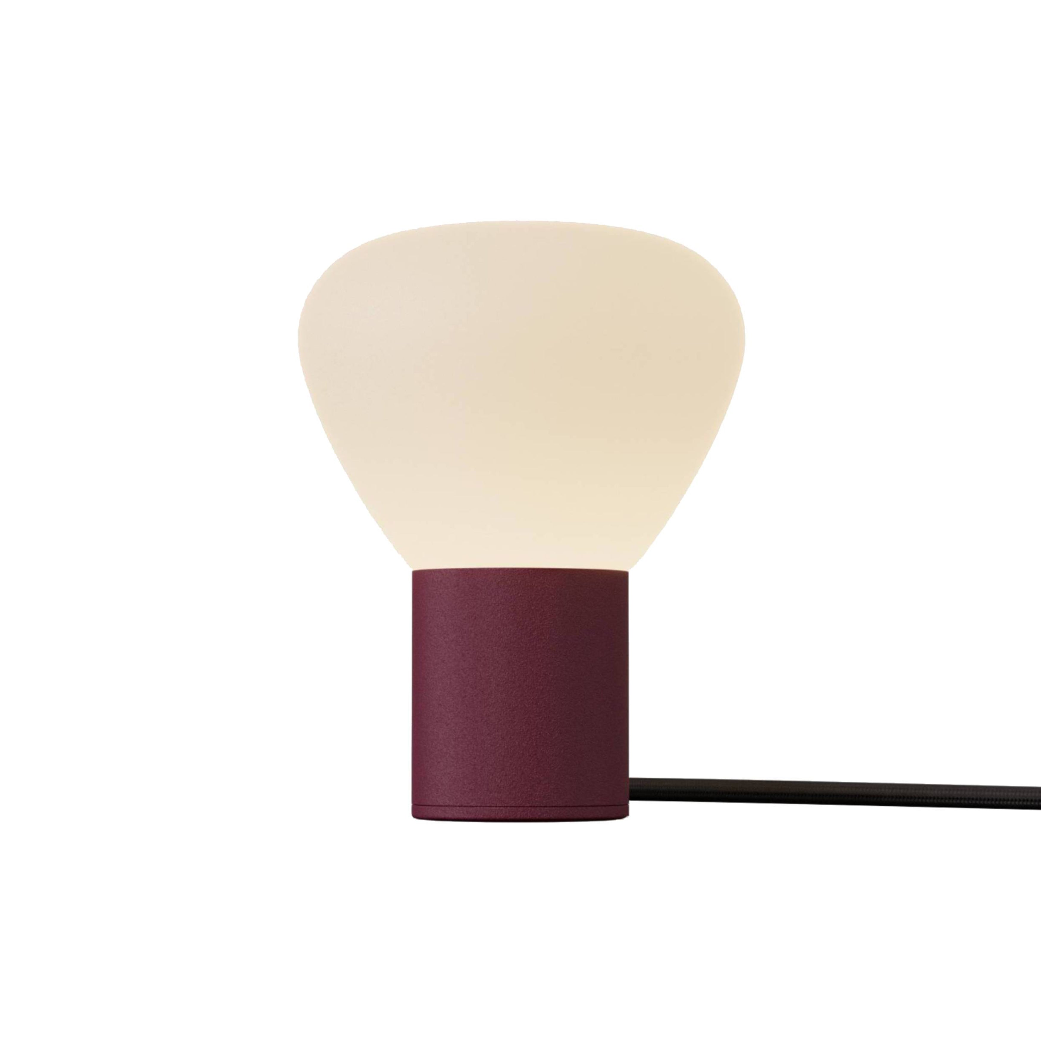 Parc 01 Table Lamp: Handswitch +  Burgundy + Black