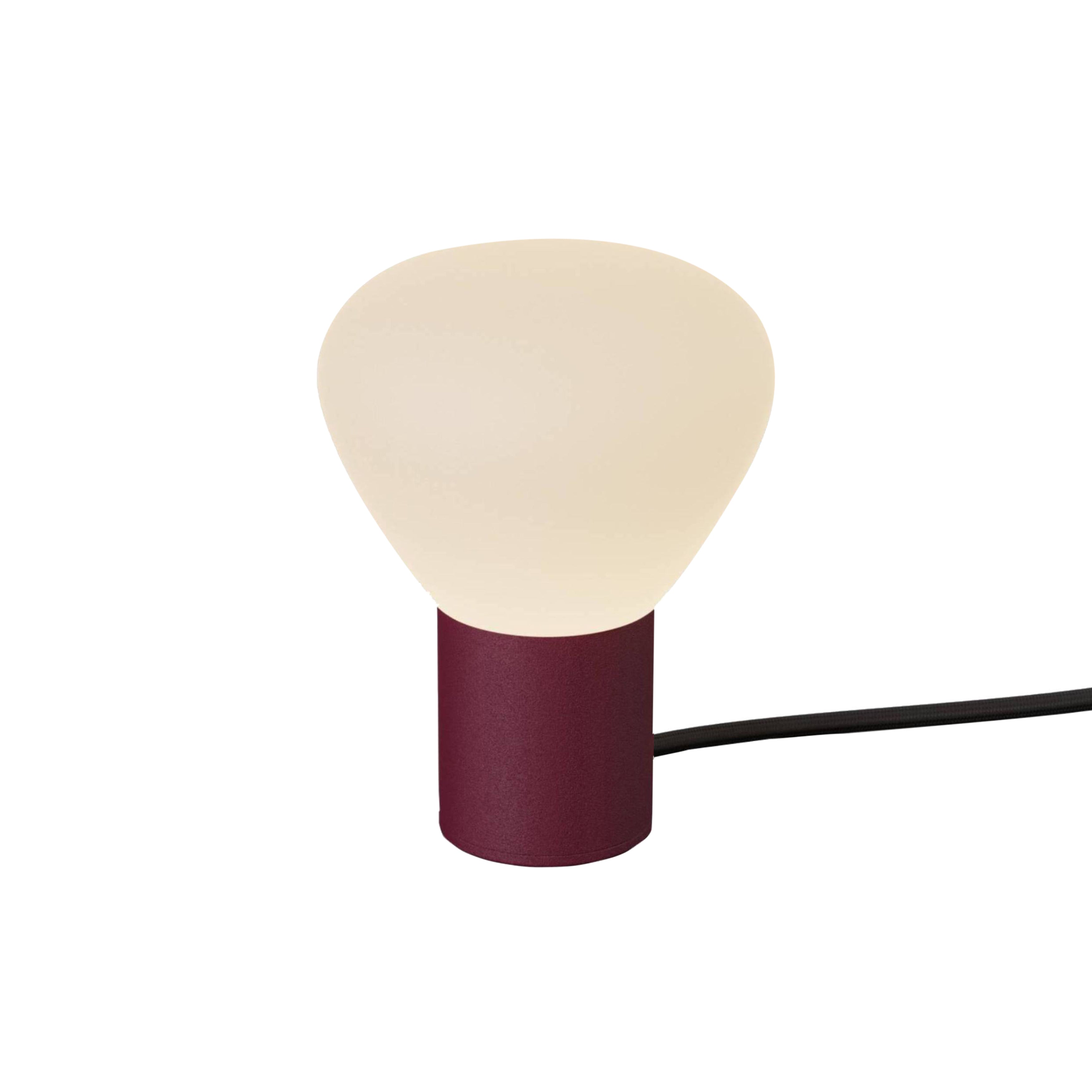 Parc 01 Table Lamp: Handswitch + Burgundy + Black