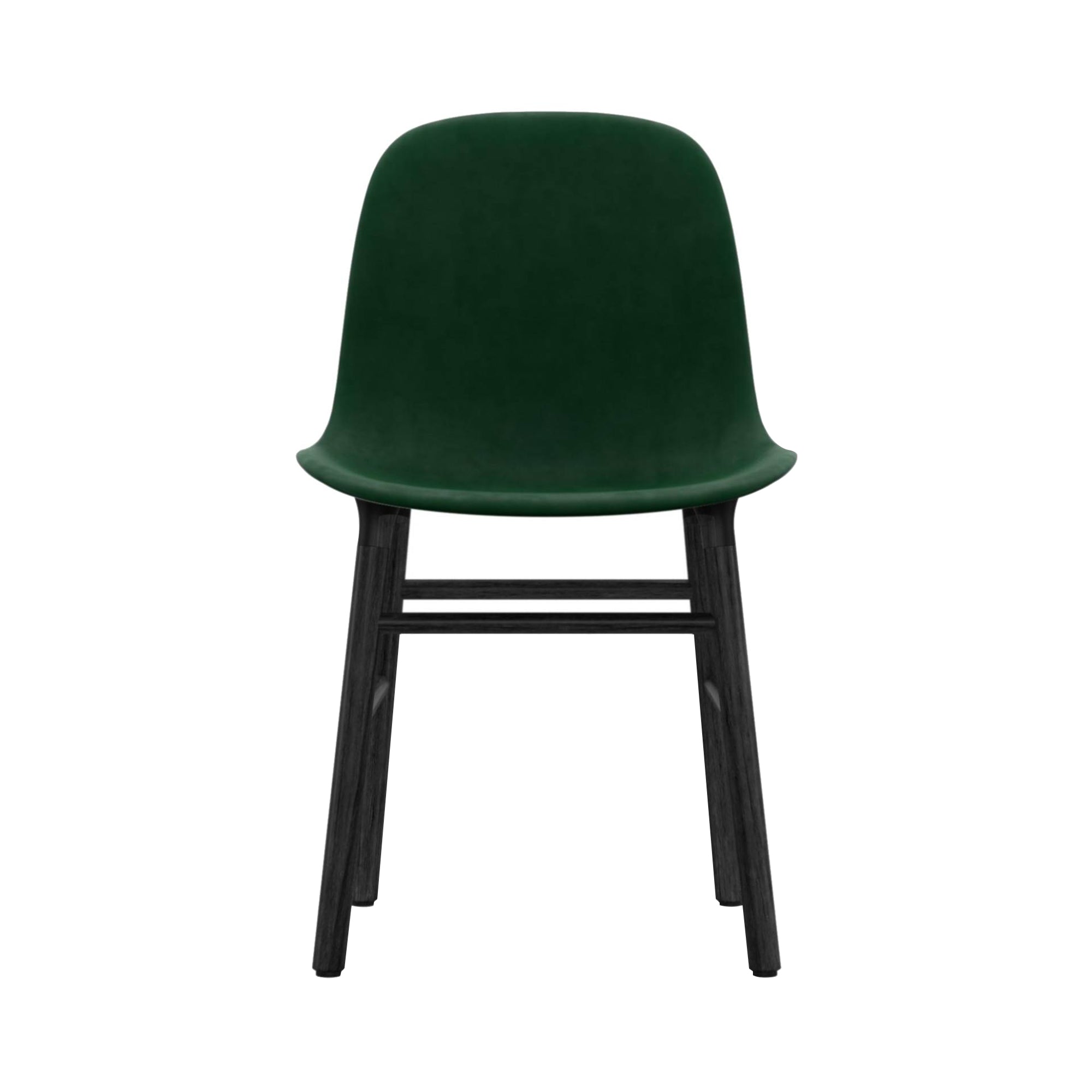 Form Chair: Wood Base + Upholstered + Black Oak