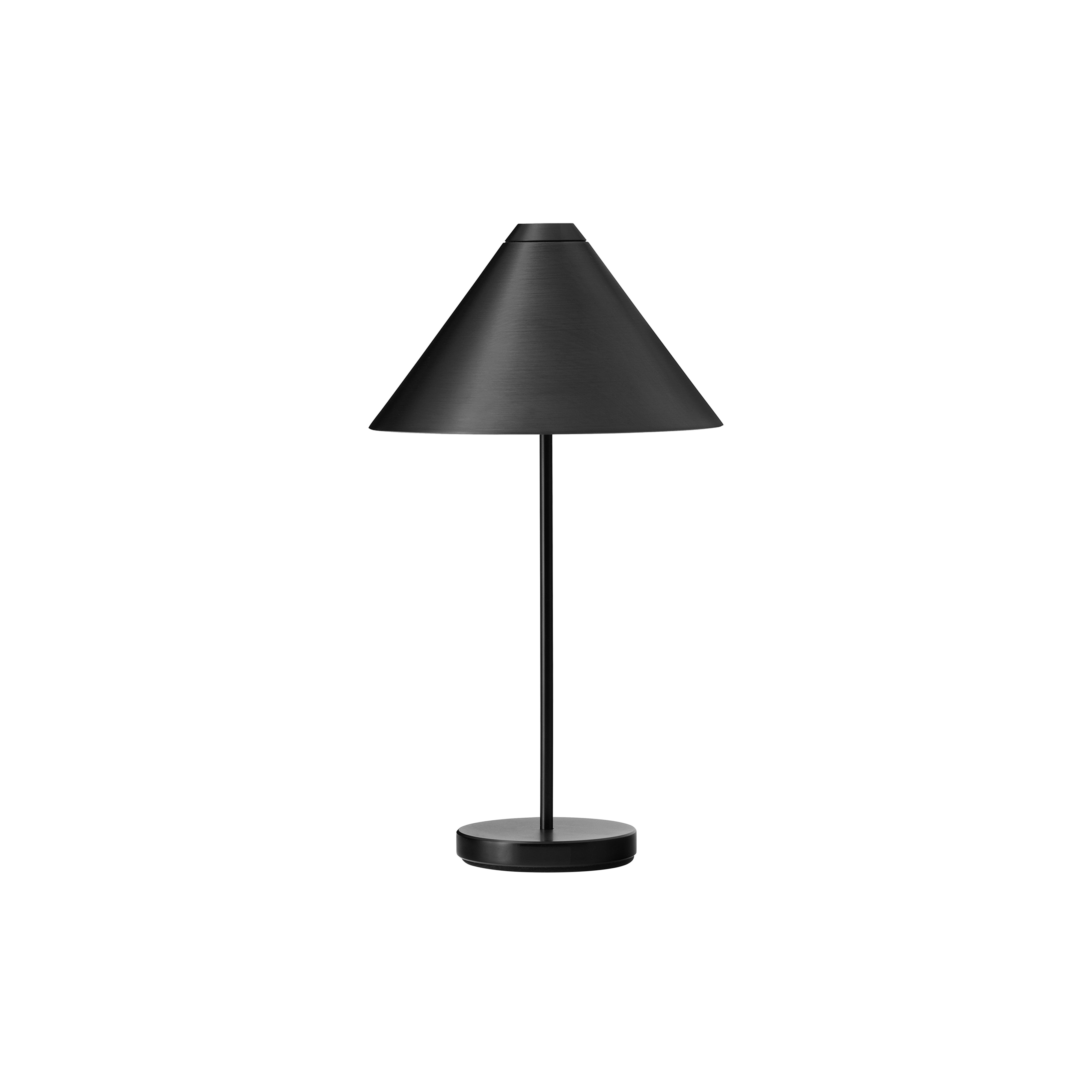 Brolly Portable Table Lamp: Steel Black
