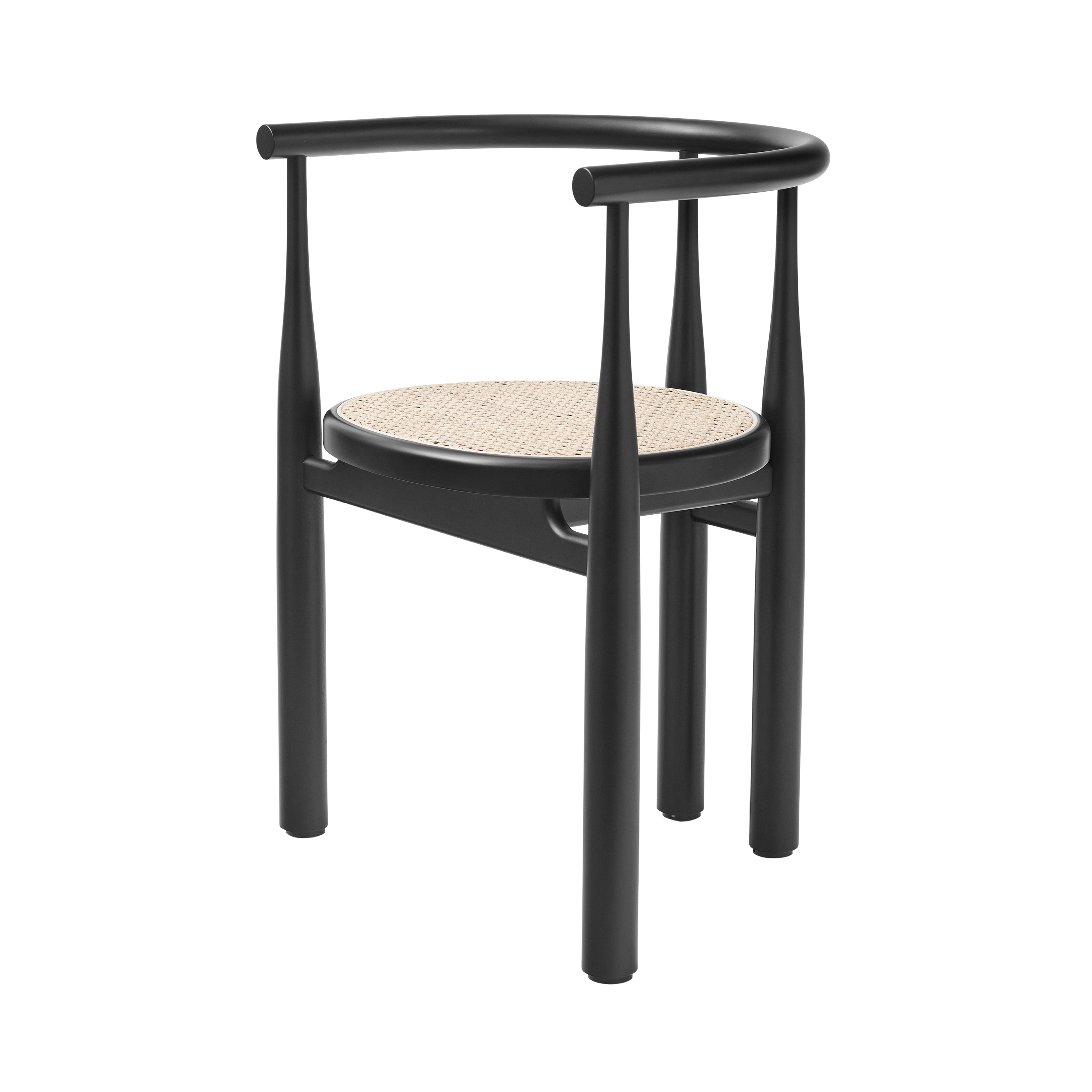 Bukowski Chair: Black + French Cane