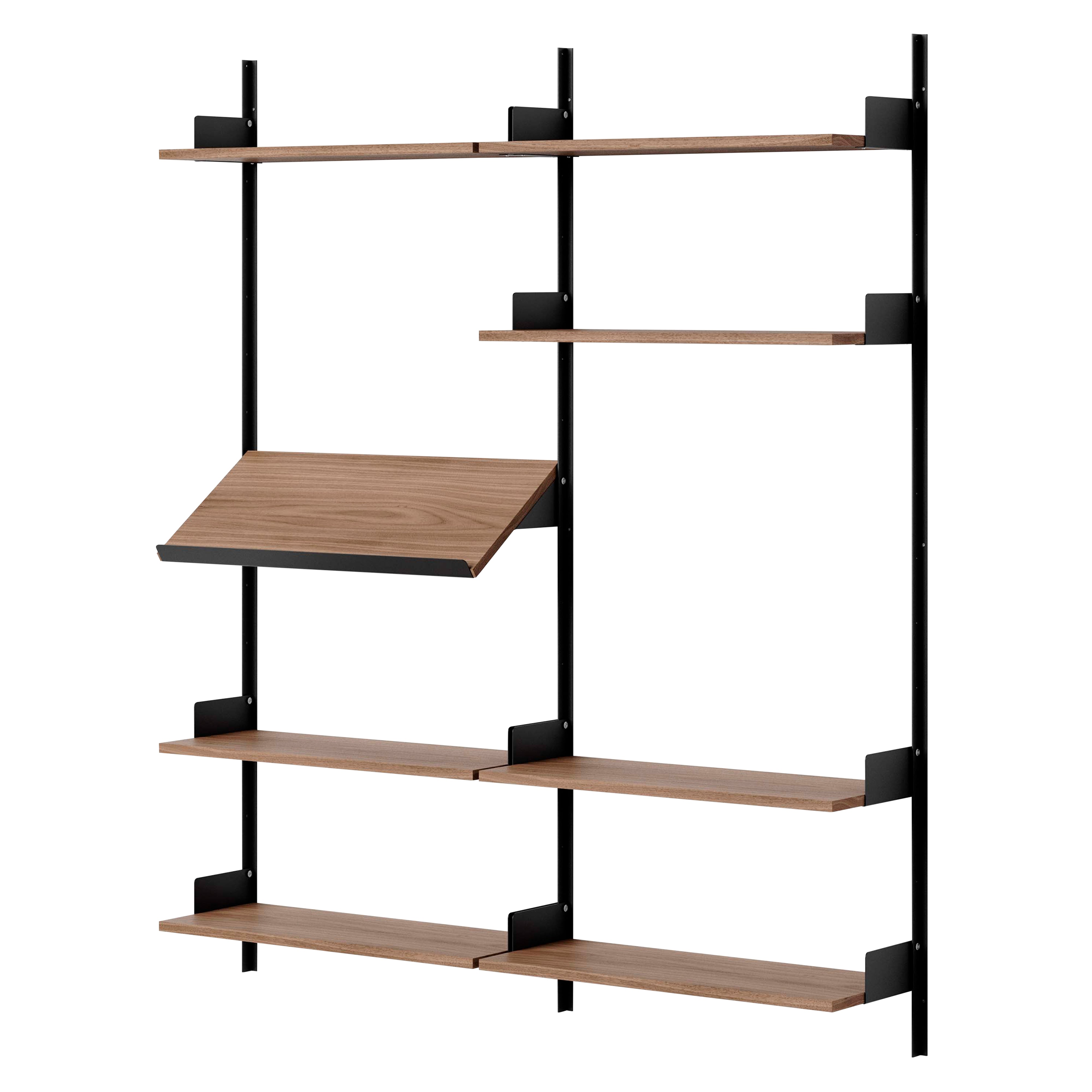 New Works Living Shelf: Walnut + Black