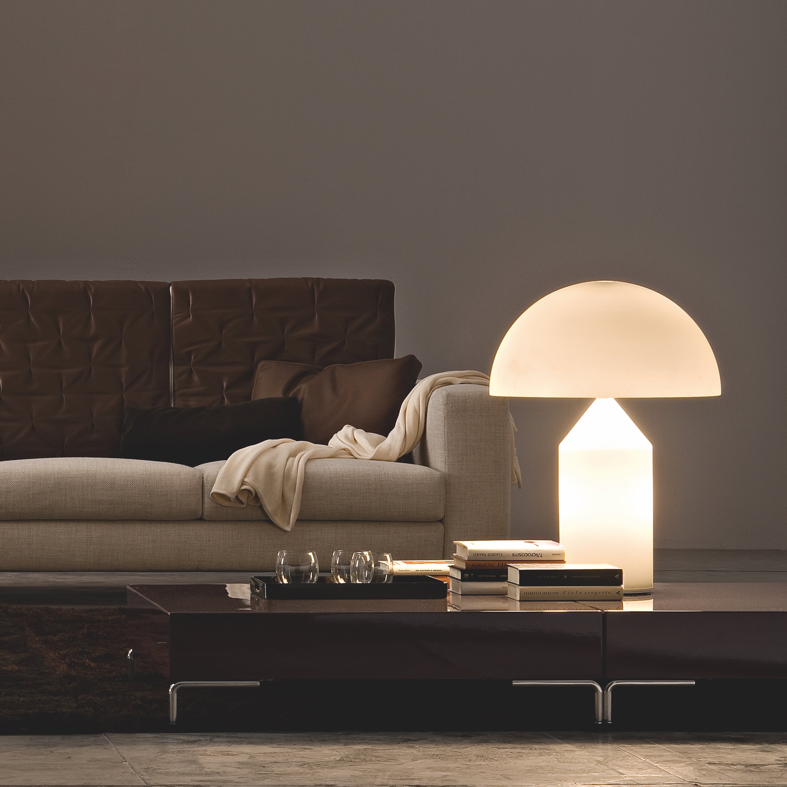 Atollo Table Lamp: Glass