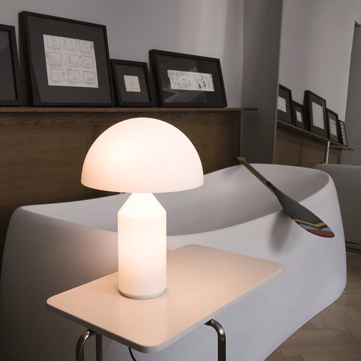 Atollo Table Lamp: Glass