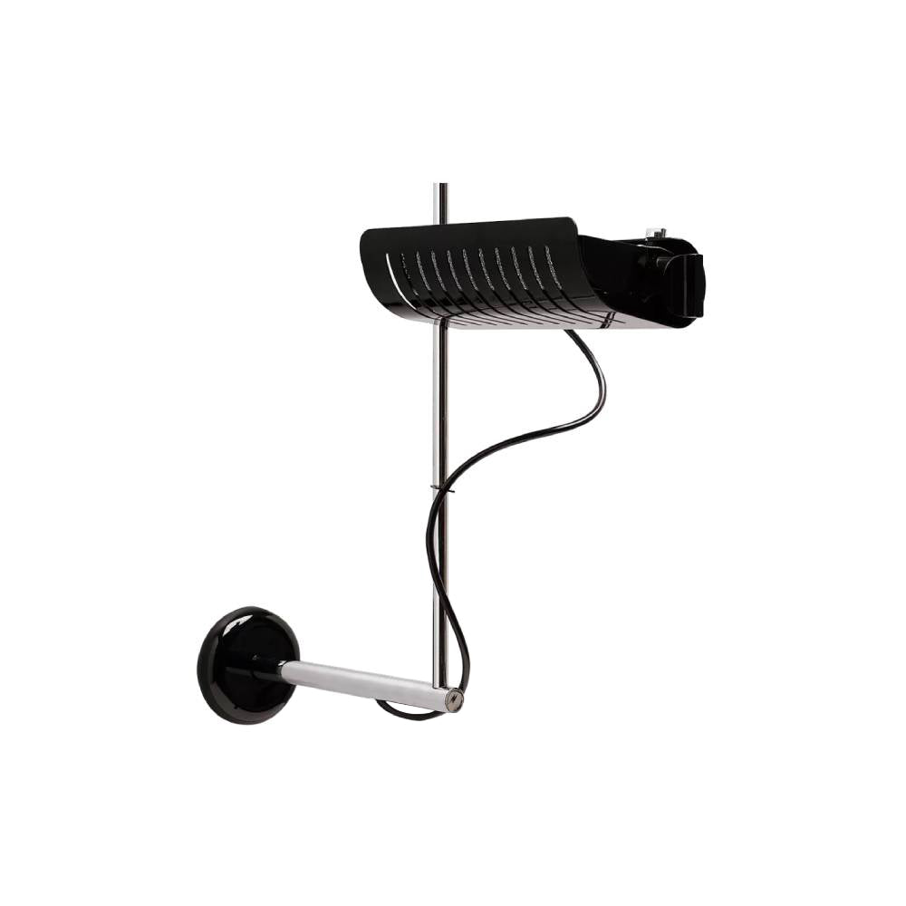 Colombo Wall Lamp: Black + Chromium Plated