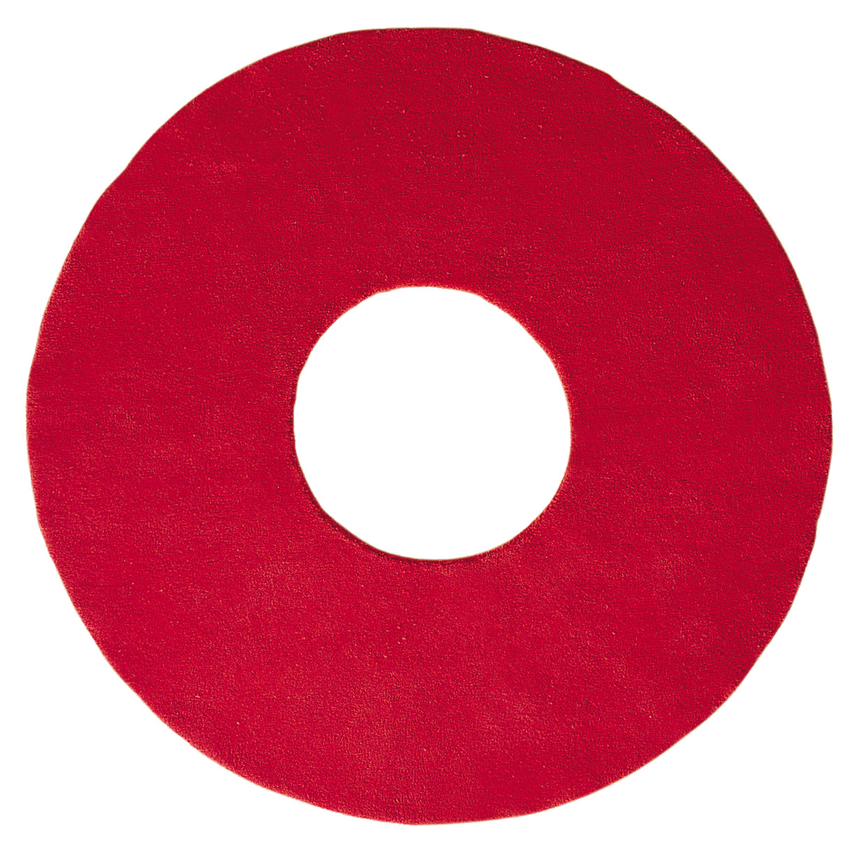 O Hand Tufted Round Rug: Extra Large + Red