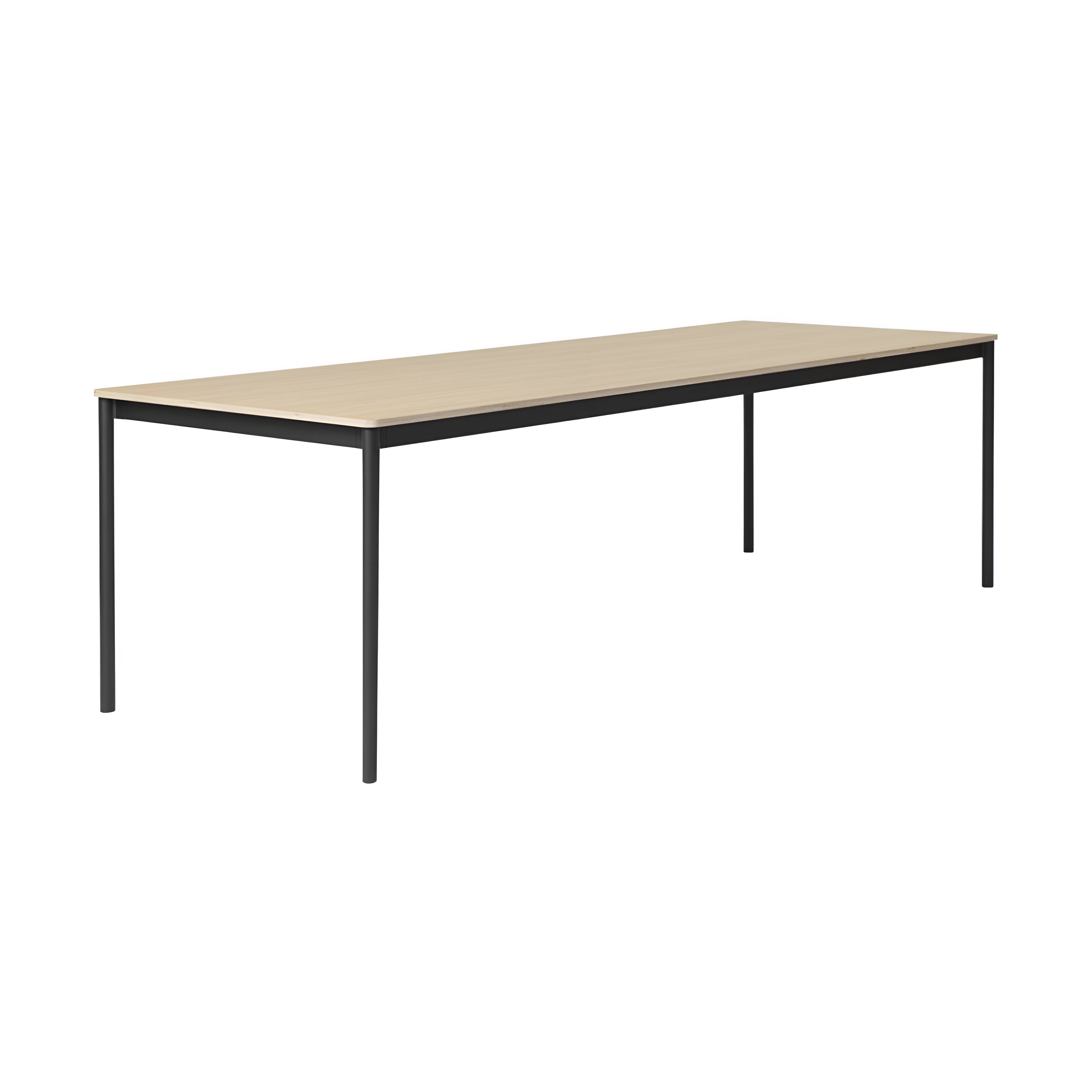 Base Table: Large + Lacquered Oak Veneer + Plywood Edge + Black