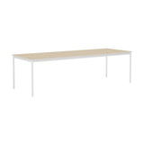 Base Table: Large + Lacquered Oak Veneer + Plywood Edge + White