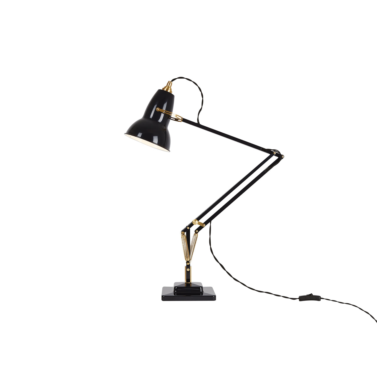 Original 1227 Brass Desk Lamp: Jet Black