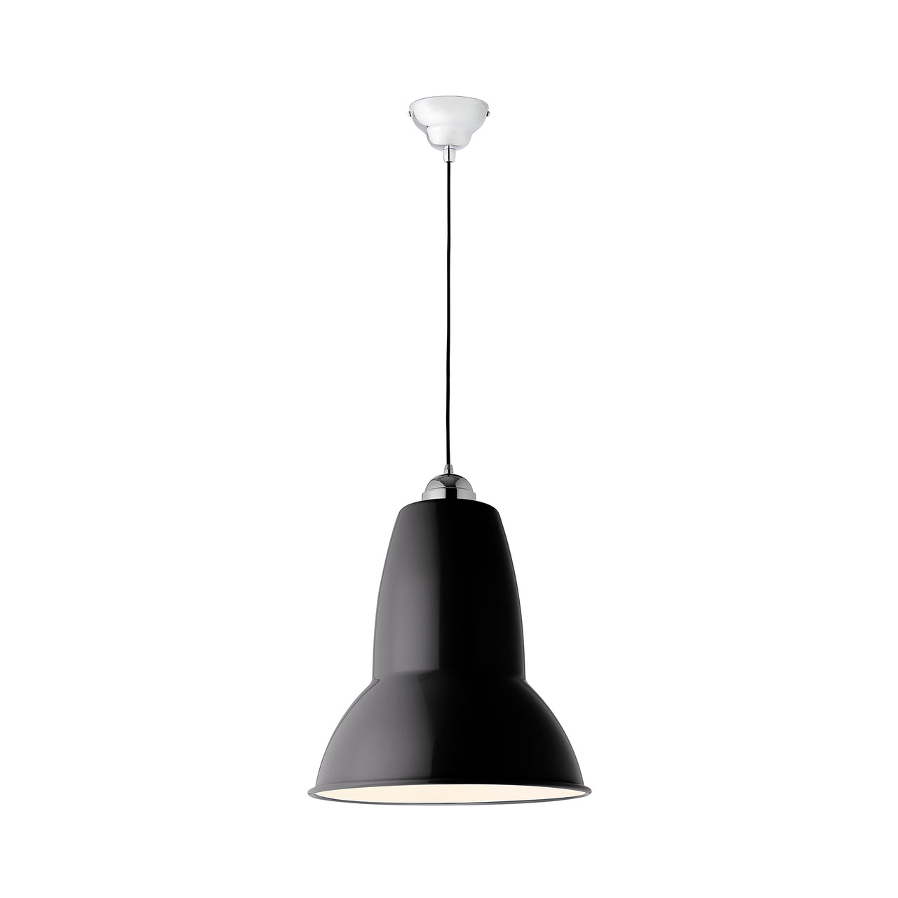 Original 1227 Giant Pendant Light: Jet Black + Gloss