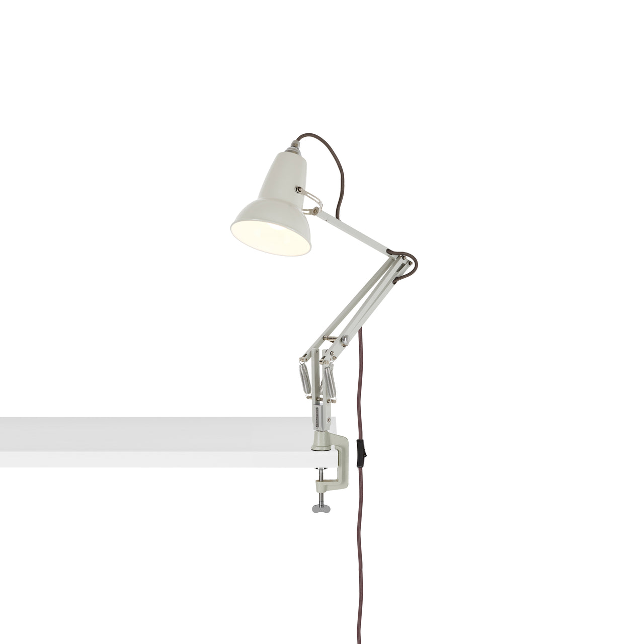 Original 1227 Mini Desk Lamp with Clamp: Linen White