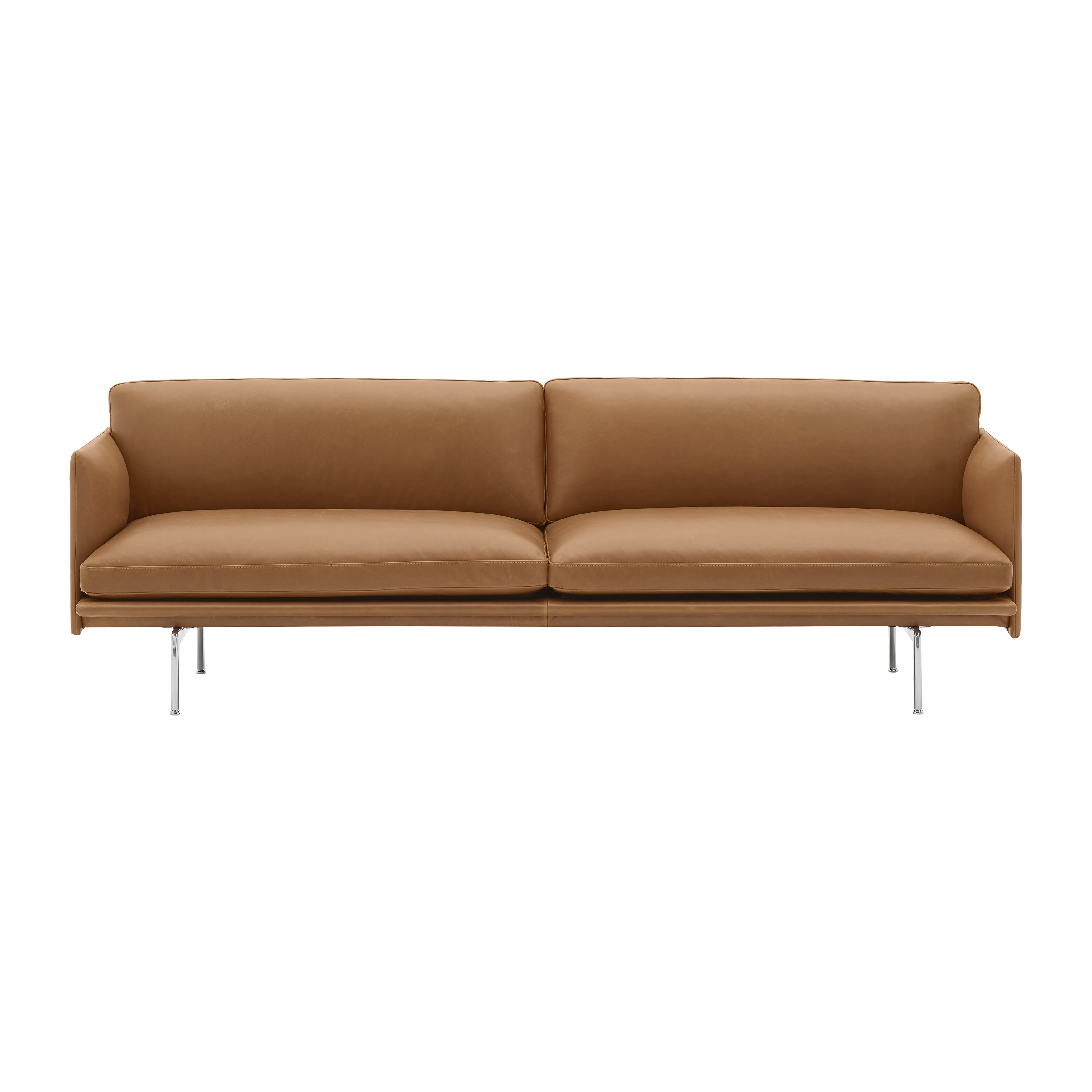 Outline Studio Sofa: Polished Aluminum + 86.6