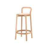 Castor Bar + Counter Stool with Backrest: Counter + Pure Oak