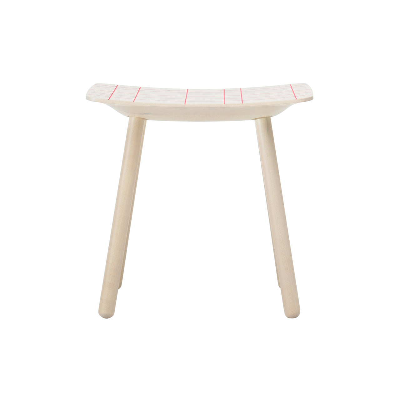Colour Footstool: Warm White + Pink Grid