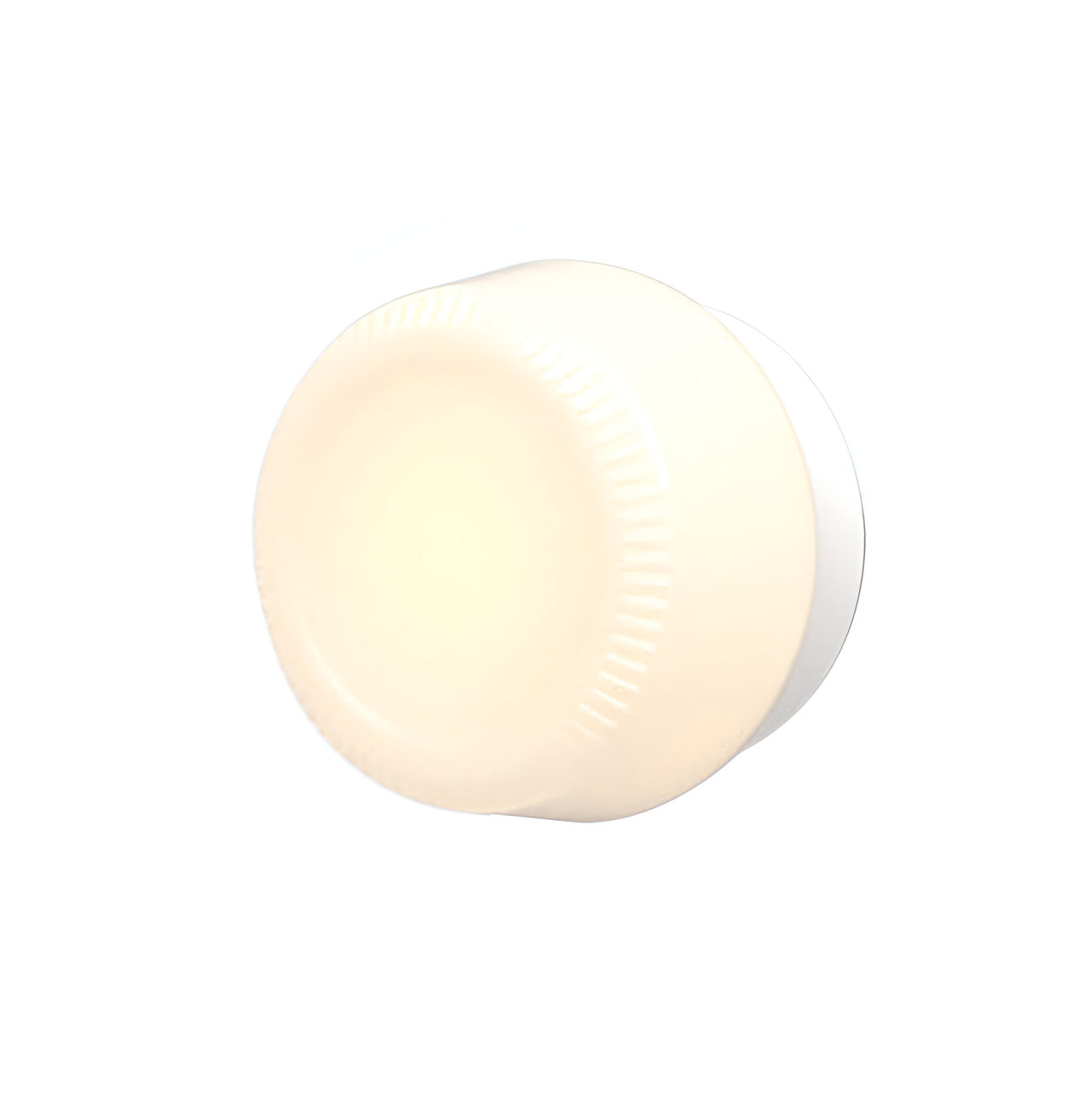Pastille IP65 Wall Lamp: Collar + Ribbed + Matte White