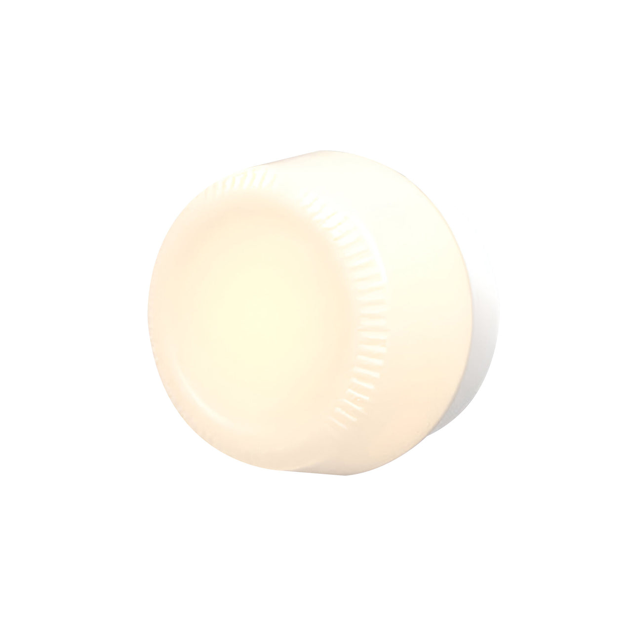 Pastille IP65 Wall Lamp: Collar + Ribbed + Matte White