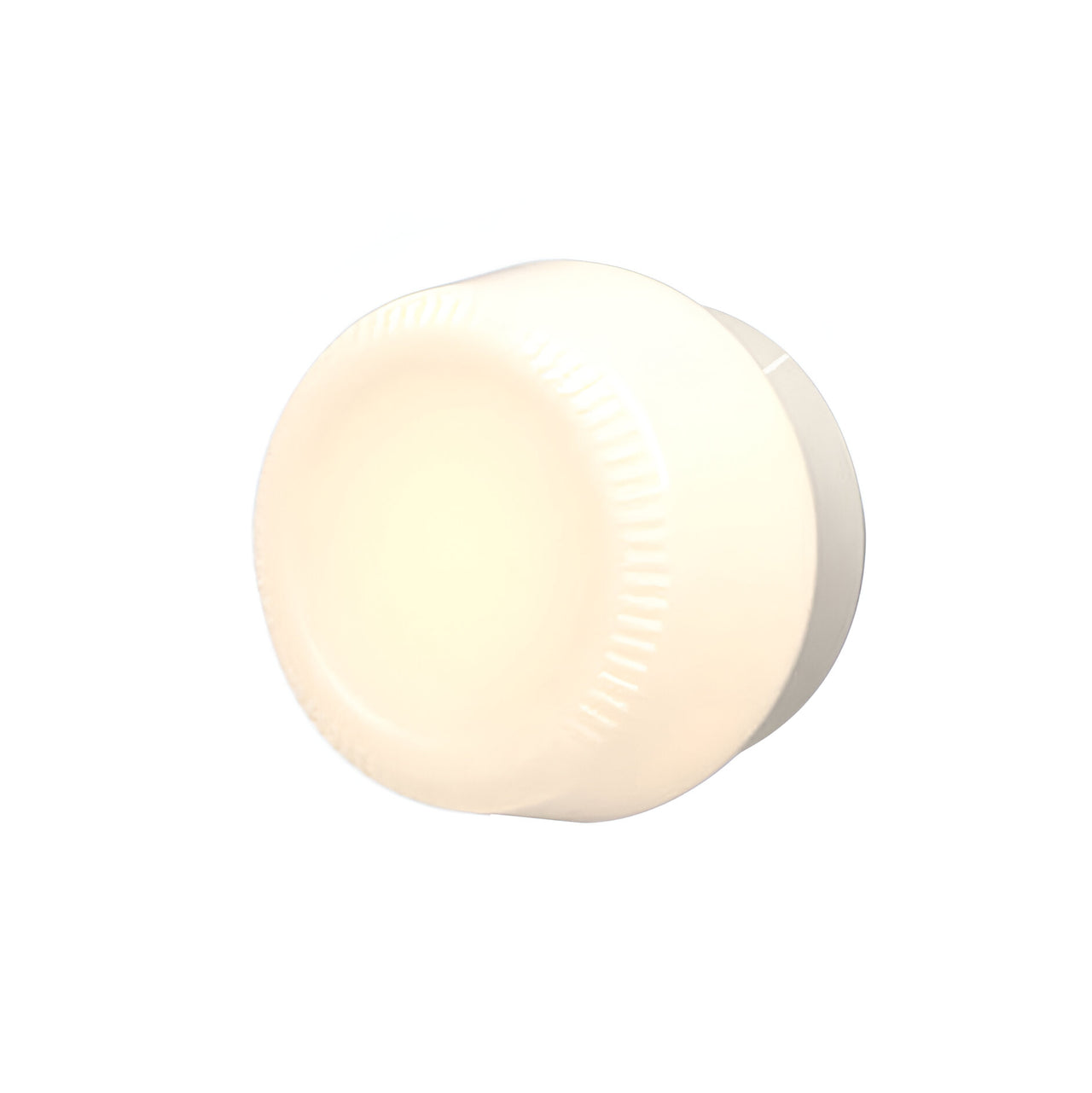 Pastille IP65 Wall Lamp: Collar + Ribbed + Silk Grey