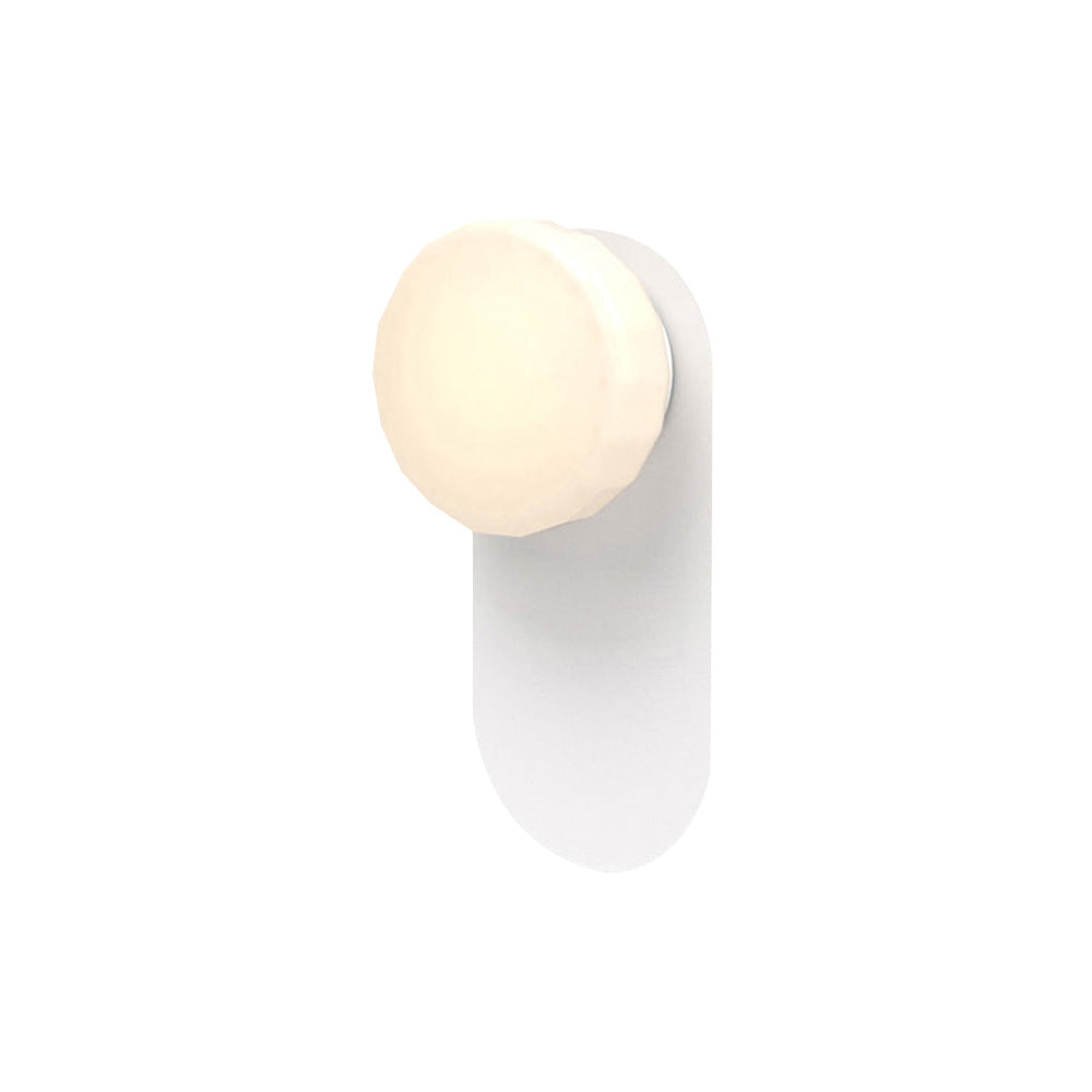 Pastille Wall Lamp: Wayfind + Faceted + Matte White