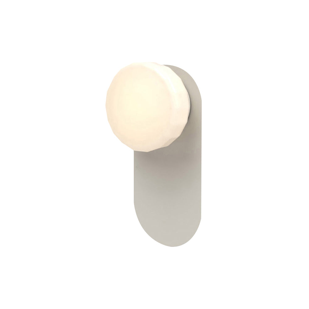 Pastille Wall Lamp: Wayfind + Faceted + Silk Grey
