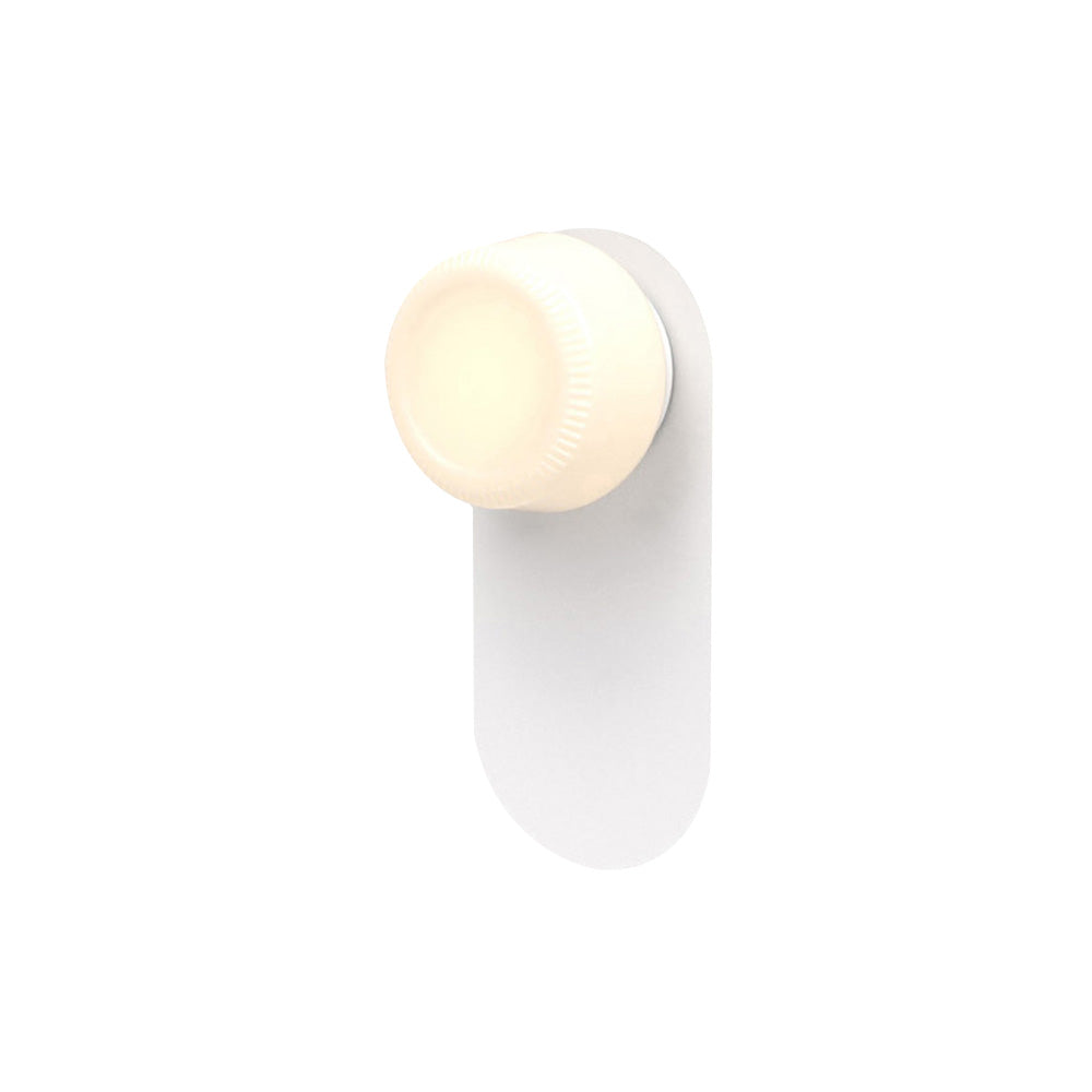 Pastille Wall Lamp: Wayfind + Ribbed + Matte White