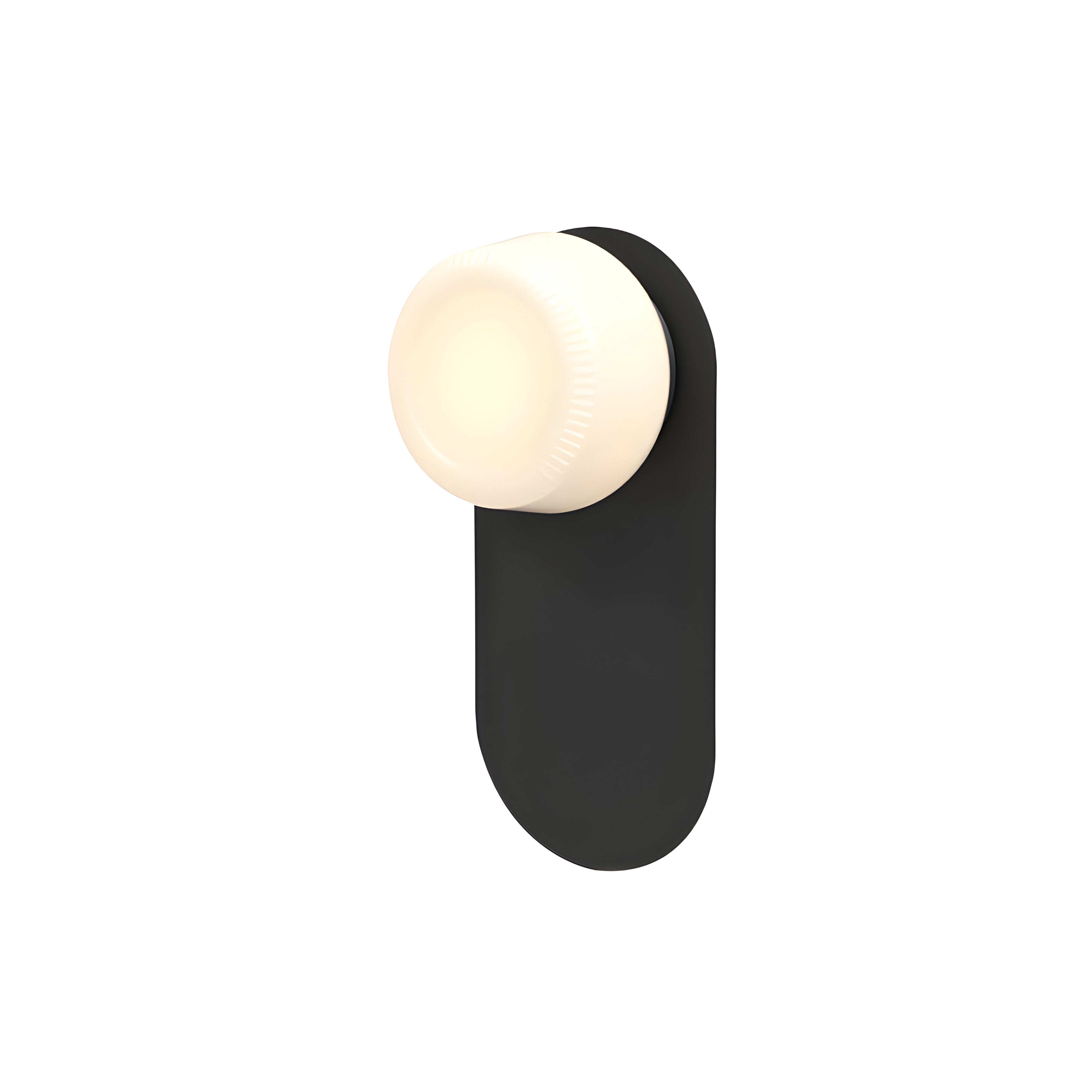 Pastille Wall Lamp: Wayfind + Ribbed + Matte Black
