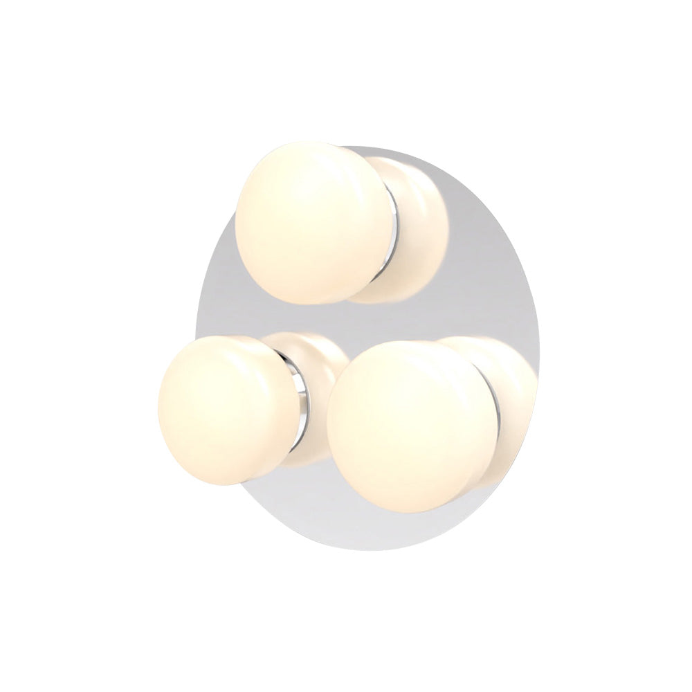 Pastille 3 Wall Lamp: 3 Cluster+ Droplet + Polished Chrome