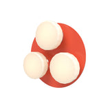 Pastille 3 IP65 Wall Lamp: 3 Cluster + Faceted + Vermillion