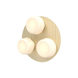 Pastille 3 Wall Lamp: 3 Cluster + Ribbed + Satin Brass