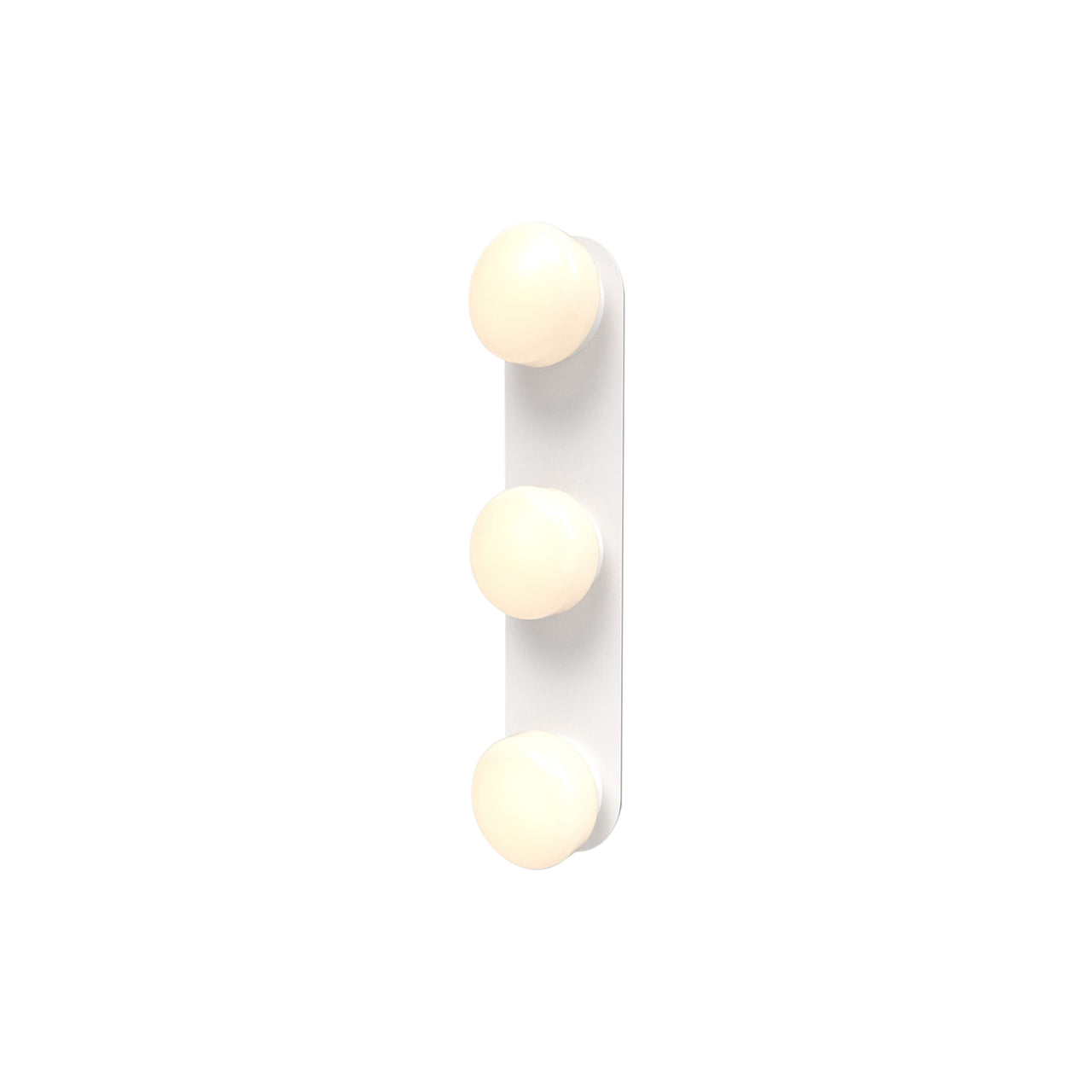 Pastille 3 Wall Lamp: 3 Vanity + Droplet + Matte White