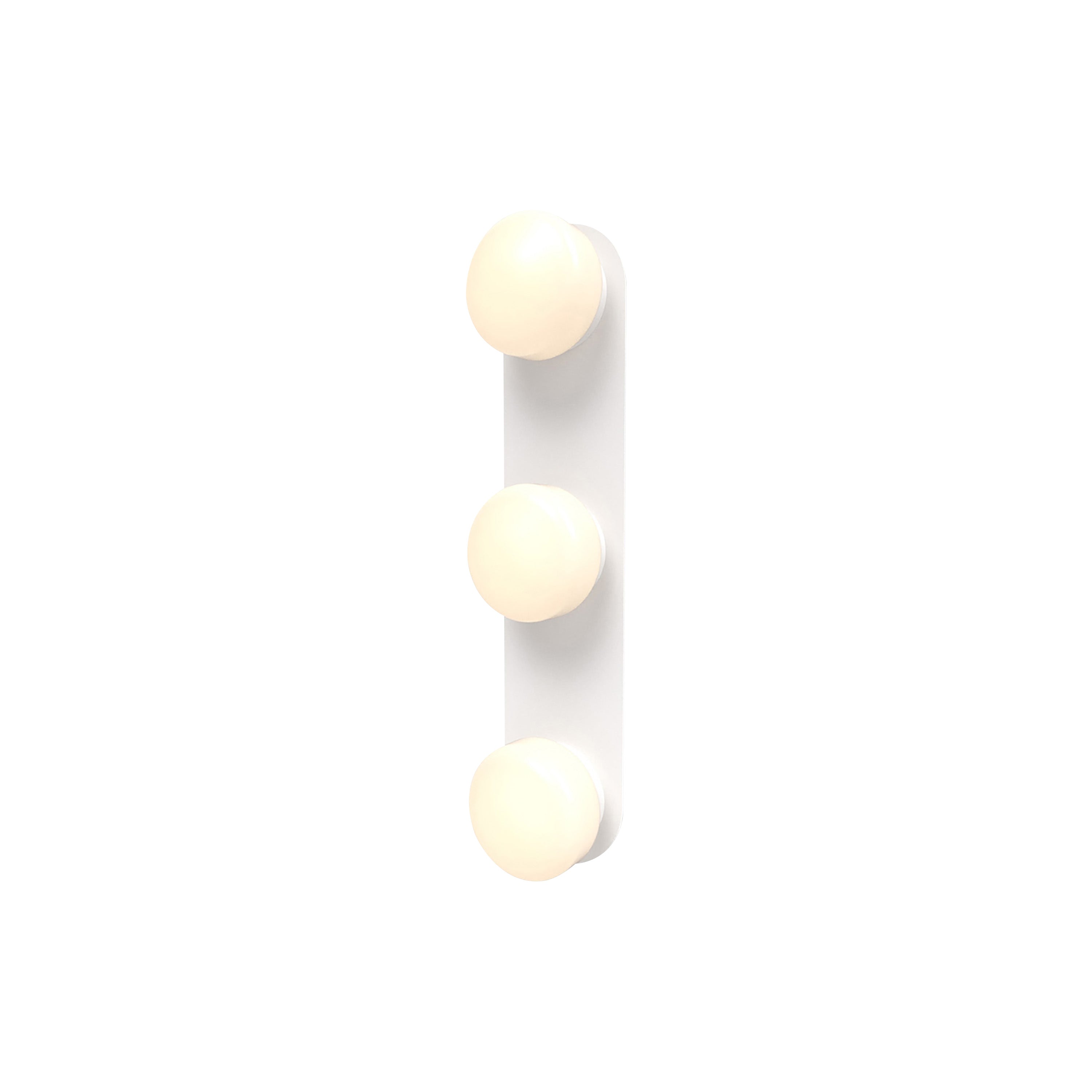 Pastille 3 Wall Lamp: 3 Vanity + Droplet + Matte White
