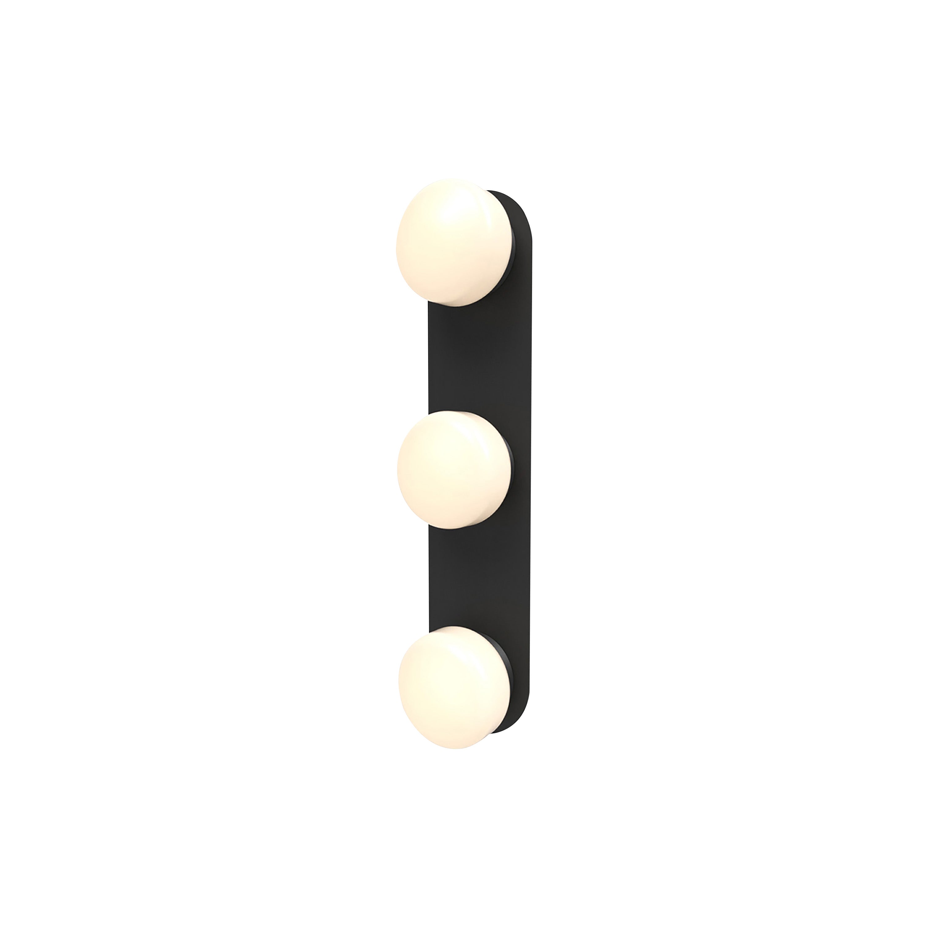 Pastille 3 IP65 Wall Lamp: 3 Vanity + Droplet + Matte Black