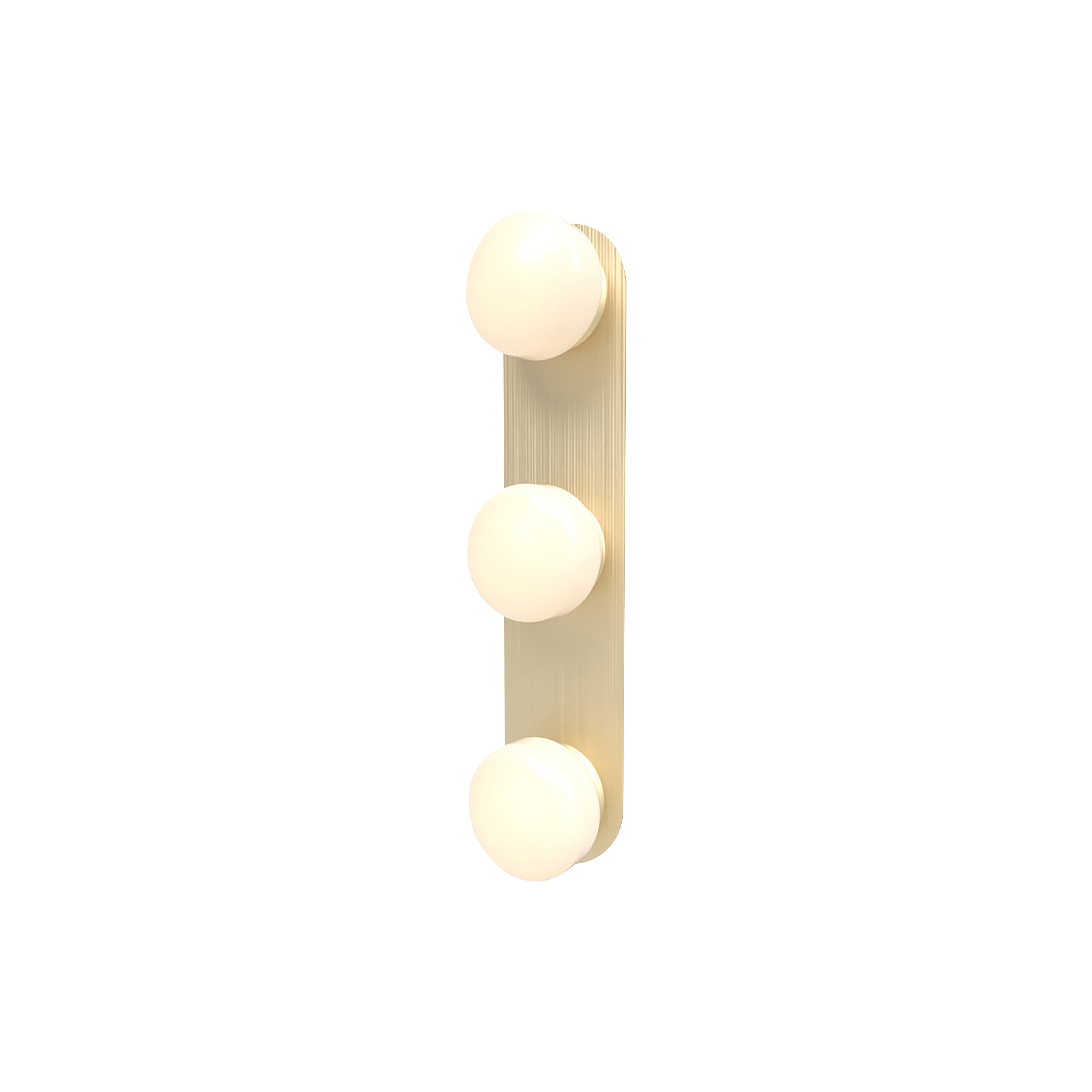 Pastille 3 Wall Lamp: 3 Vanity + Droplet + Satin Brass