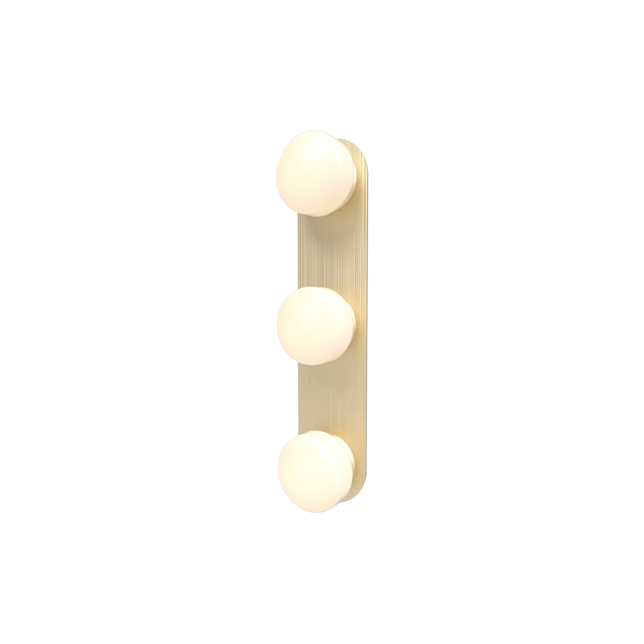 Pastille 3 Wall Lamp: 3 Vanity + Droplet + Satin Brass