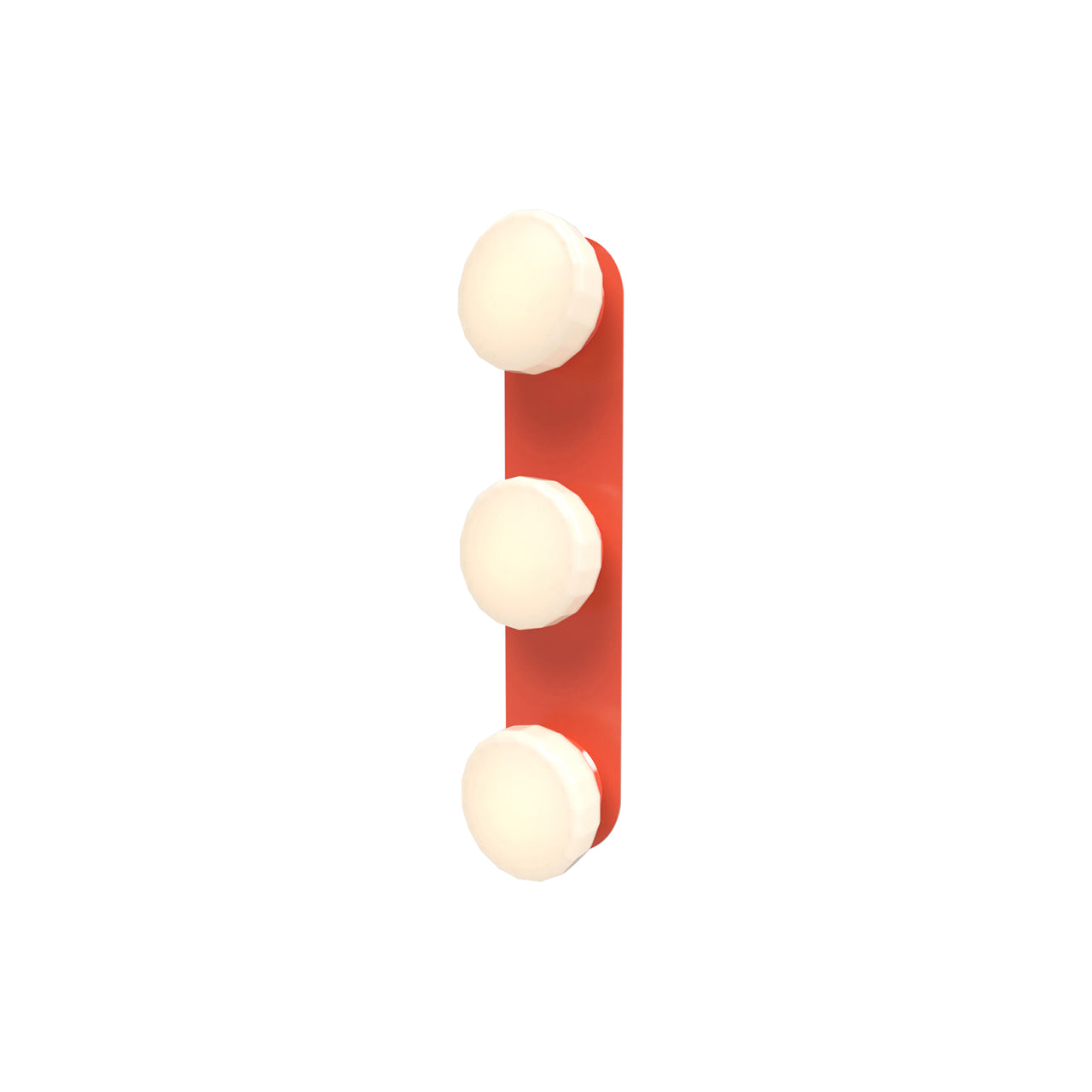 Pastille 3 Wall Lamp: 3 Vanity + Faceted + Vermillion