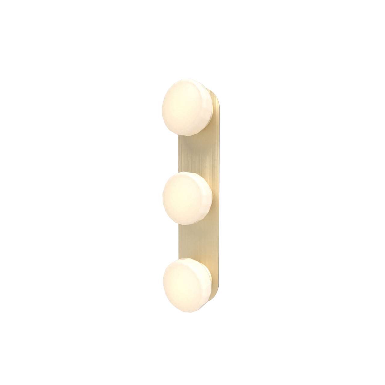 Pastille 3 Wall Lamp: 3 Vanity + Faceted + Satin Brass