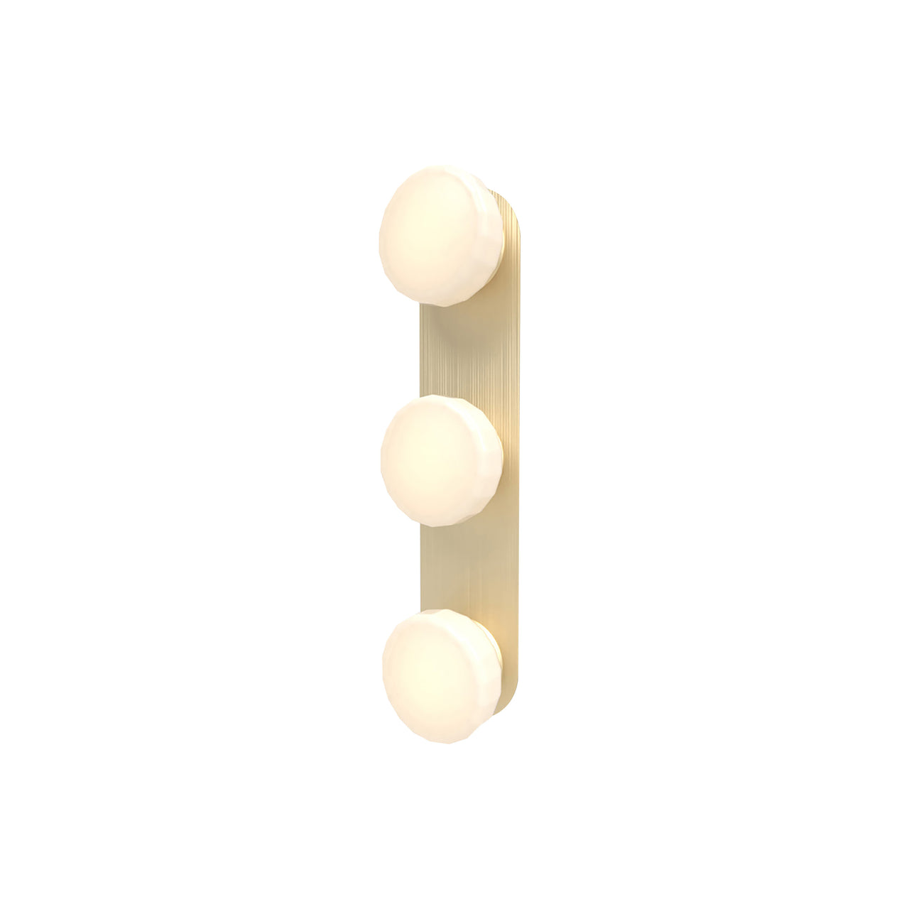 Pastille 3 Wall Lamp: 3 Vanity + Faceted + Satin Brass