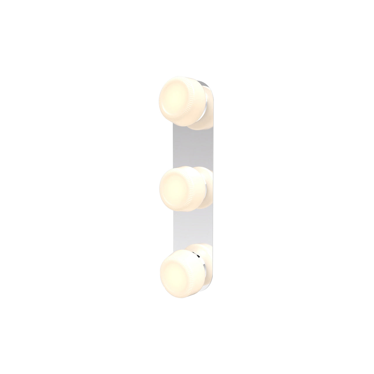 Pastille 3 Wall Lamp: 3 Vanity + Ribbed + Polished Chrome
