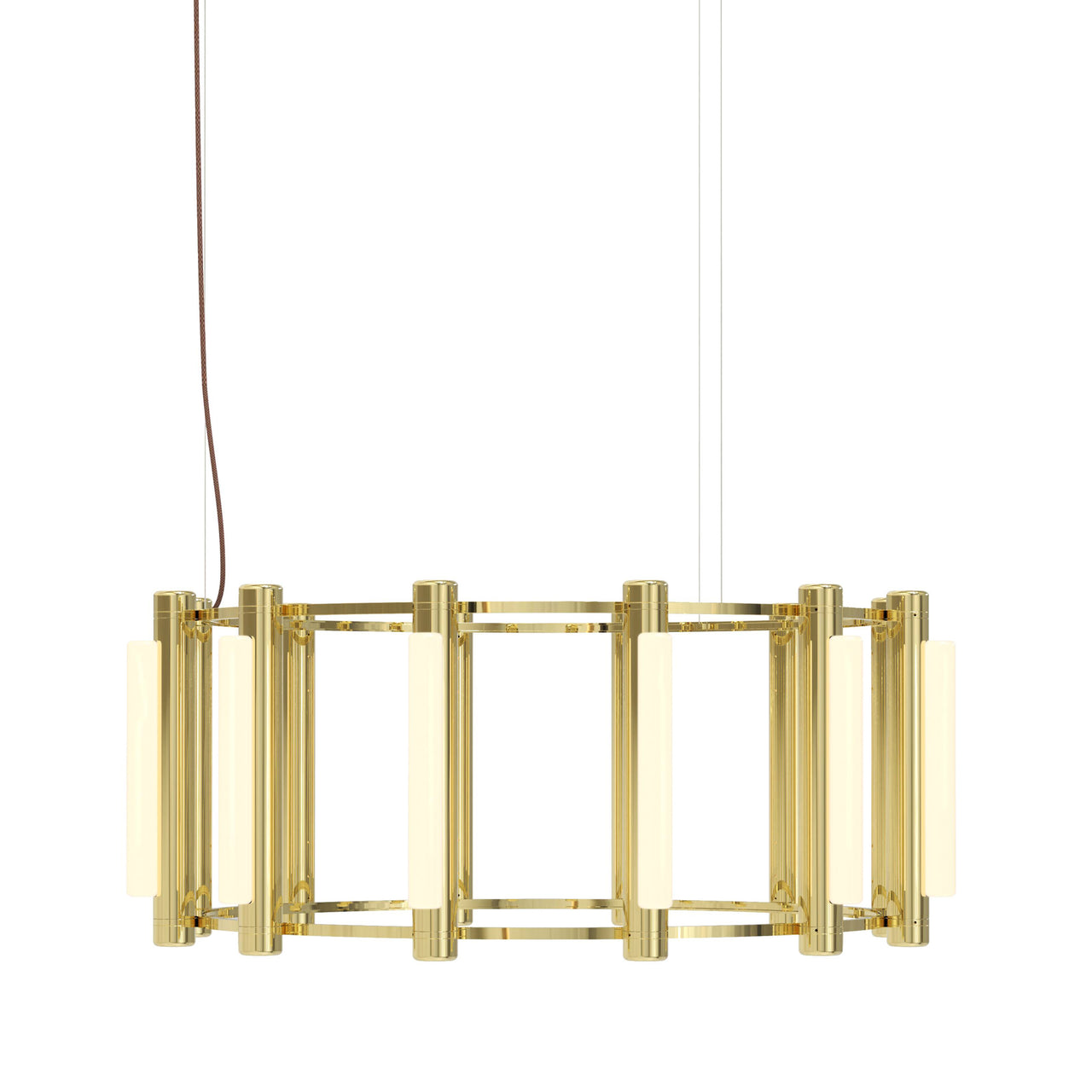 Pipeline 3 Chandelier: Brass