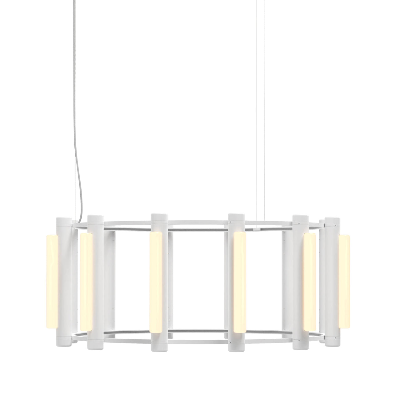 Pipeline 3 Chandelier: White