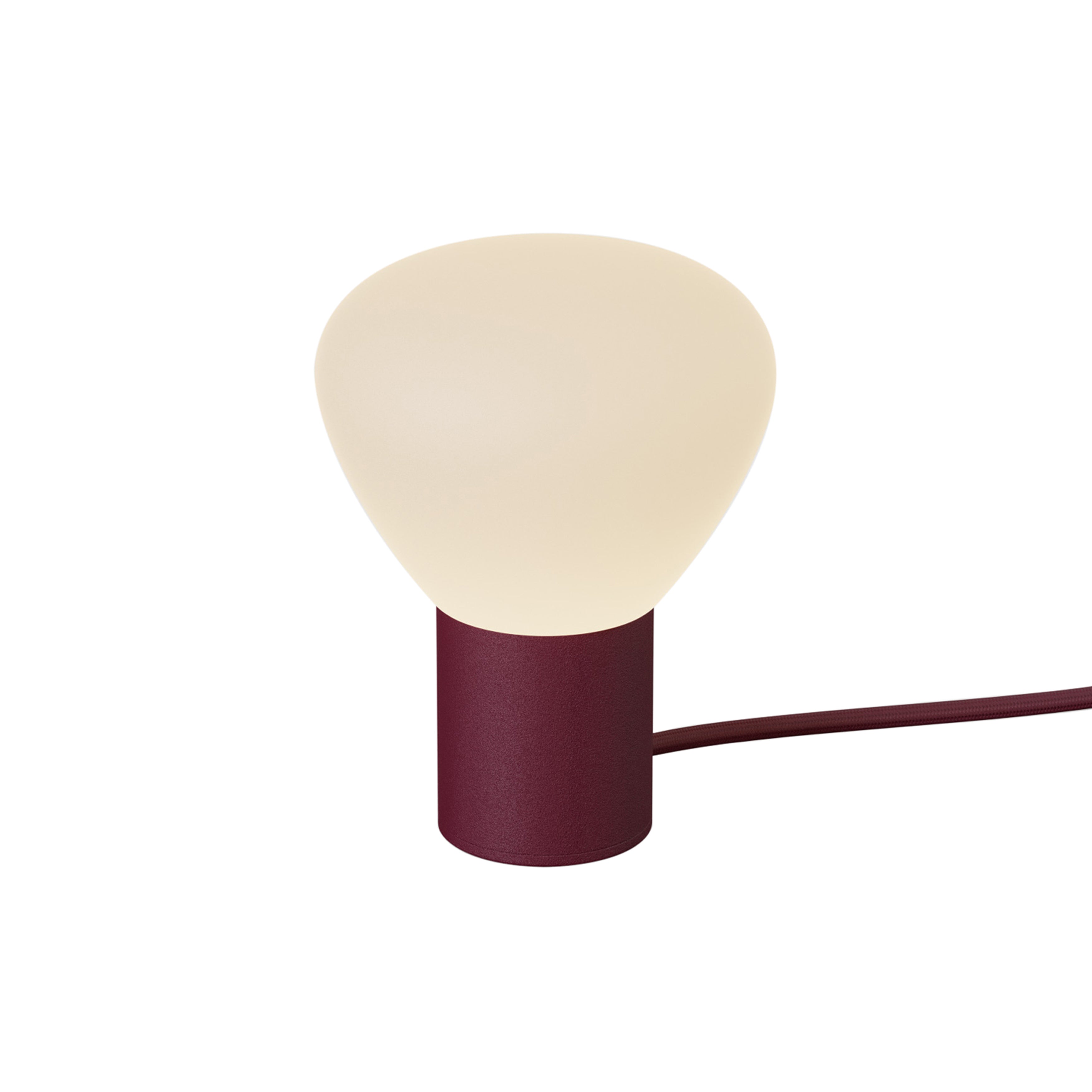 Parc 01 Table Lamp: Handswitch + Burgundy + Burgundy