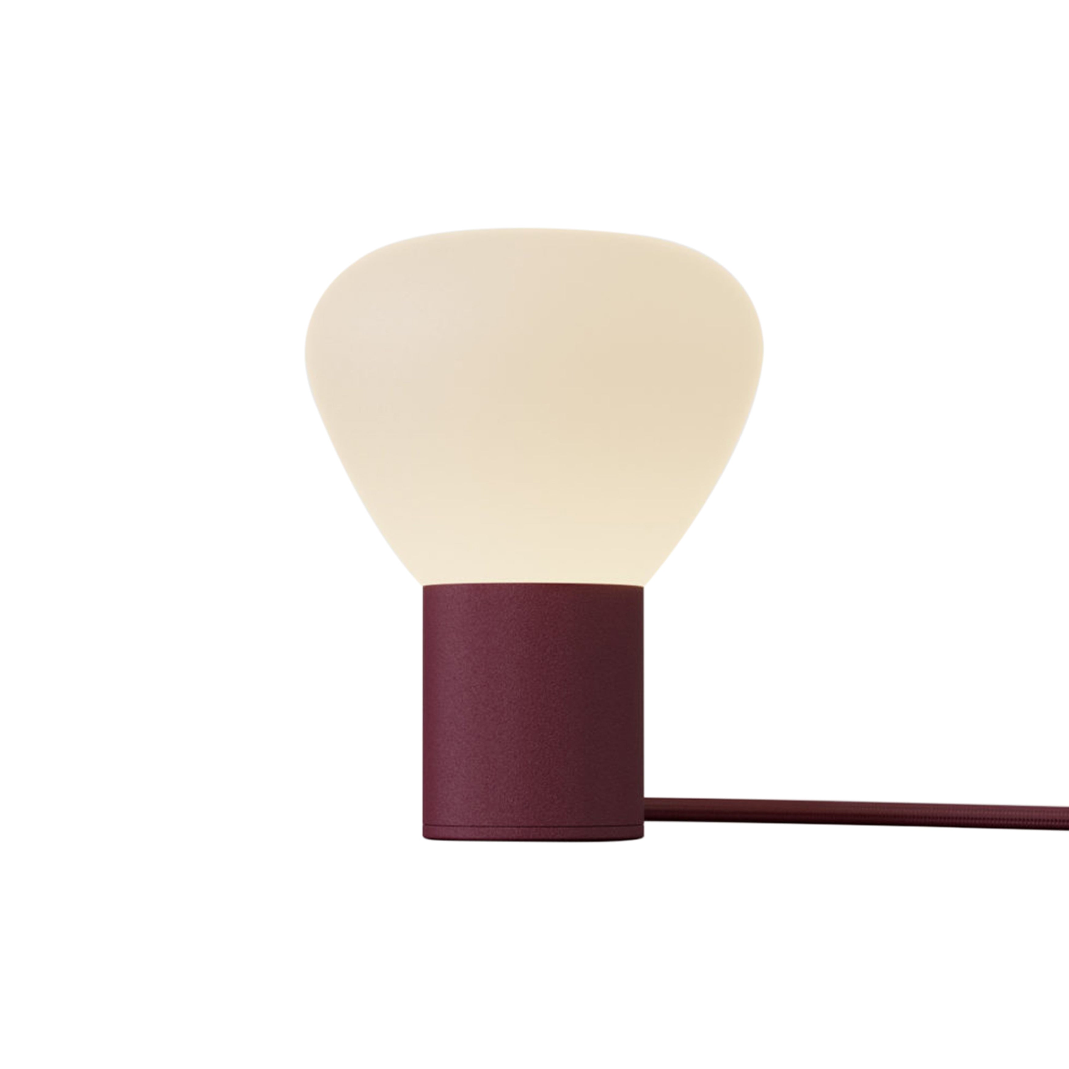Parc 01 Table Lamp: Handswitch + Burgundy + Burgundy