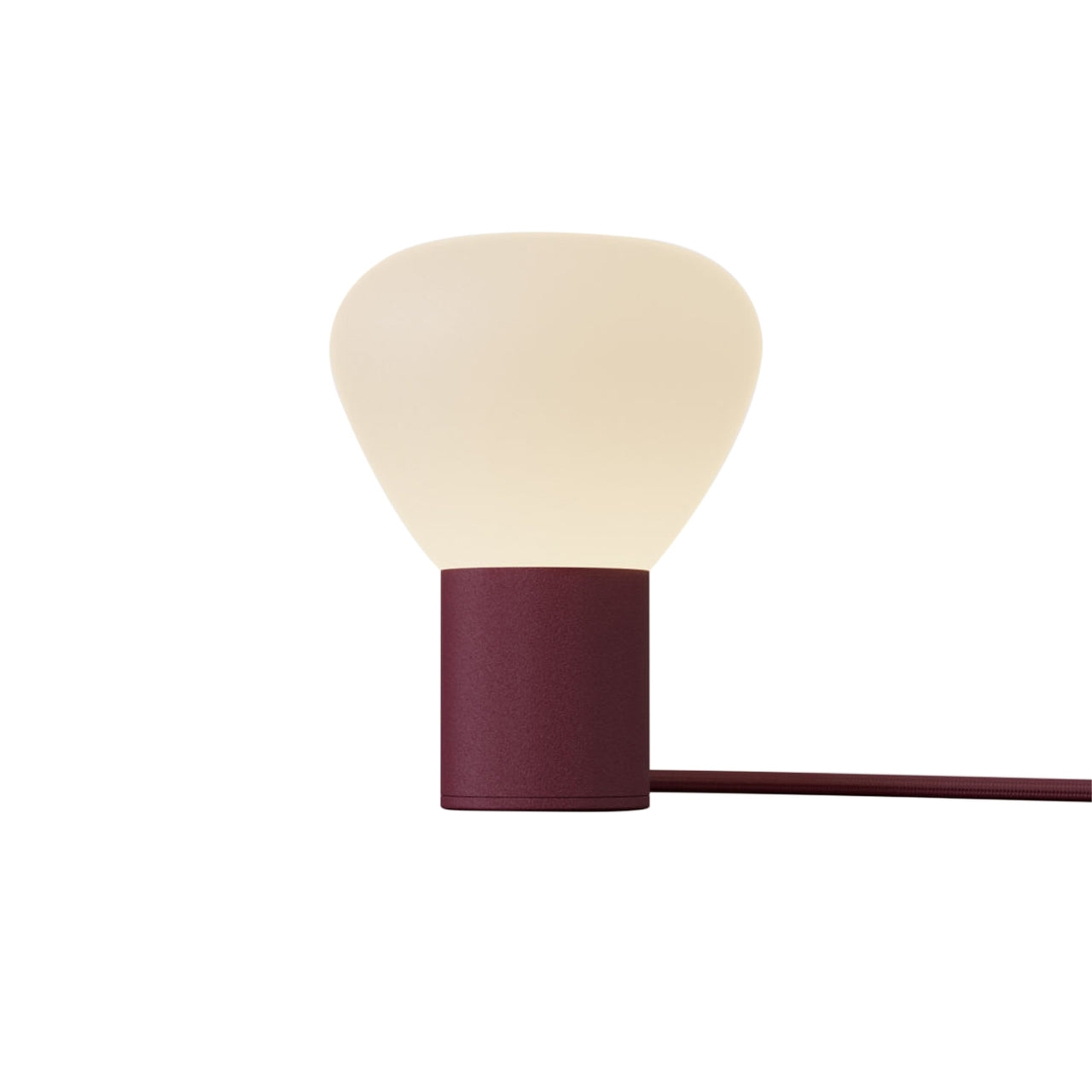 Parc 01 Table Lamp: Footswitch + Burgundy + Burgundy